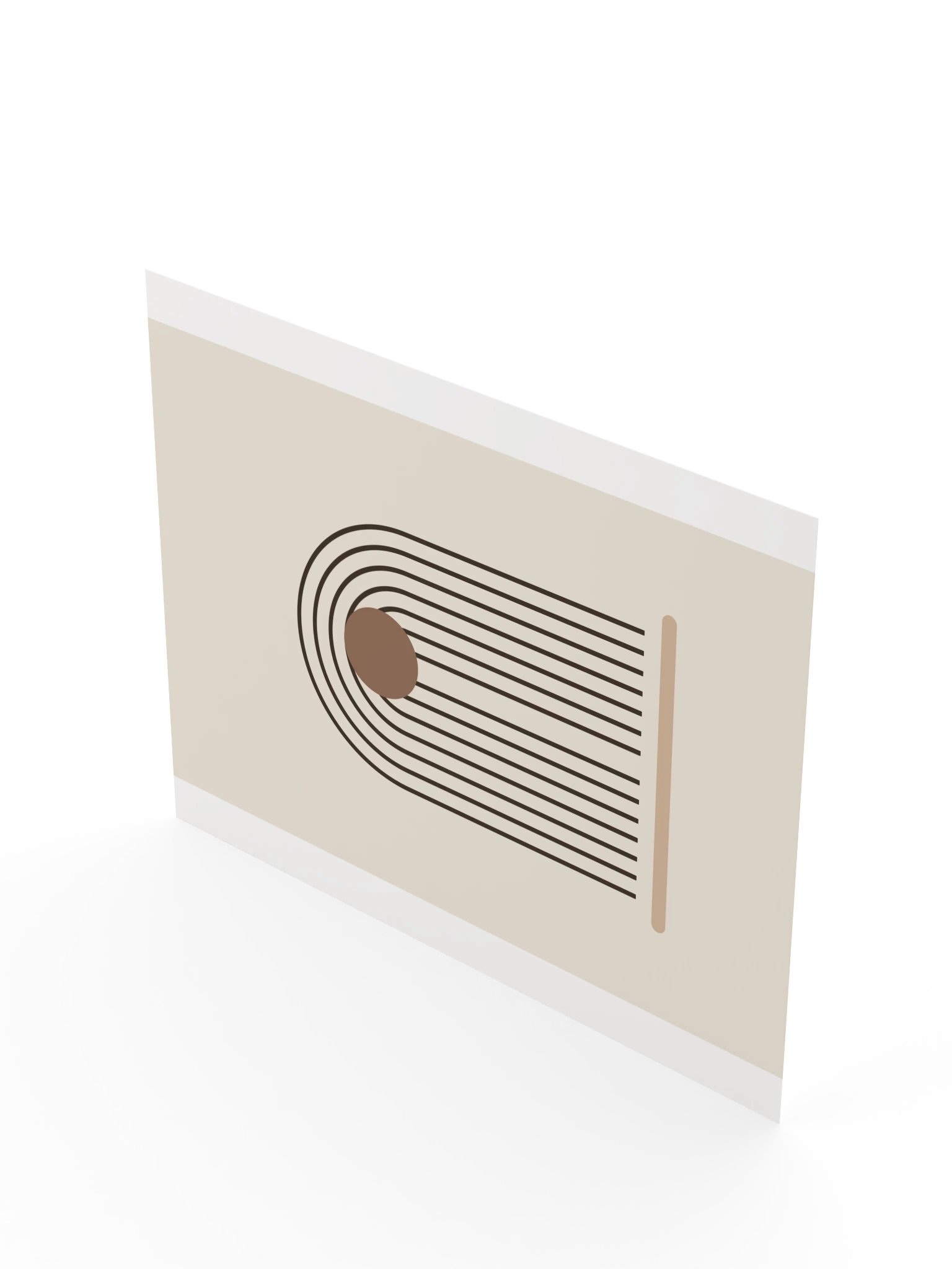 Minimalist Line Arch Print | Neutral Bathroom Wall Art product image (10)