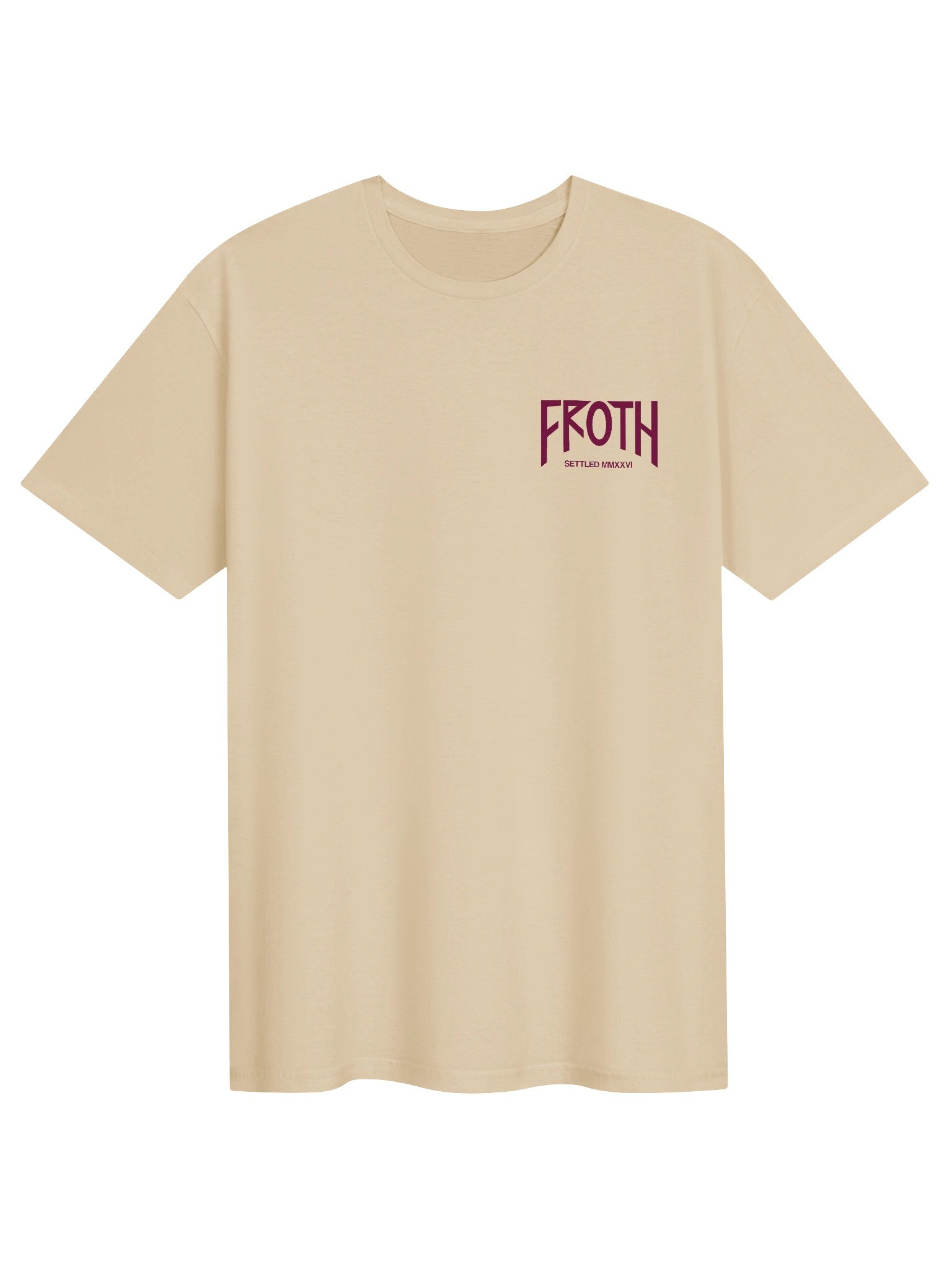 FROTH Logo Tee - Natural / Merlot product image (1)