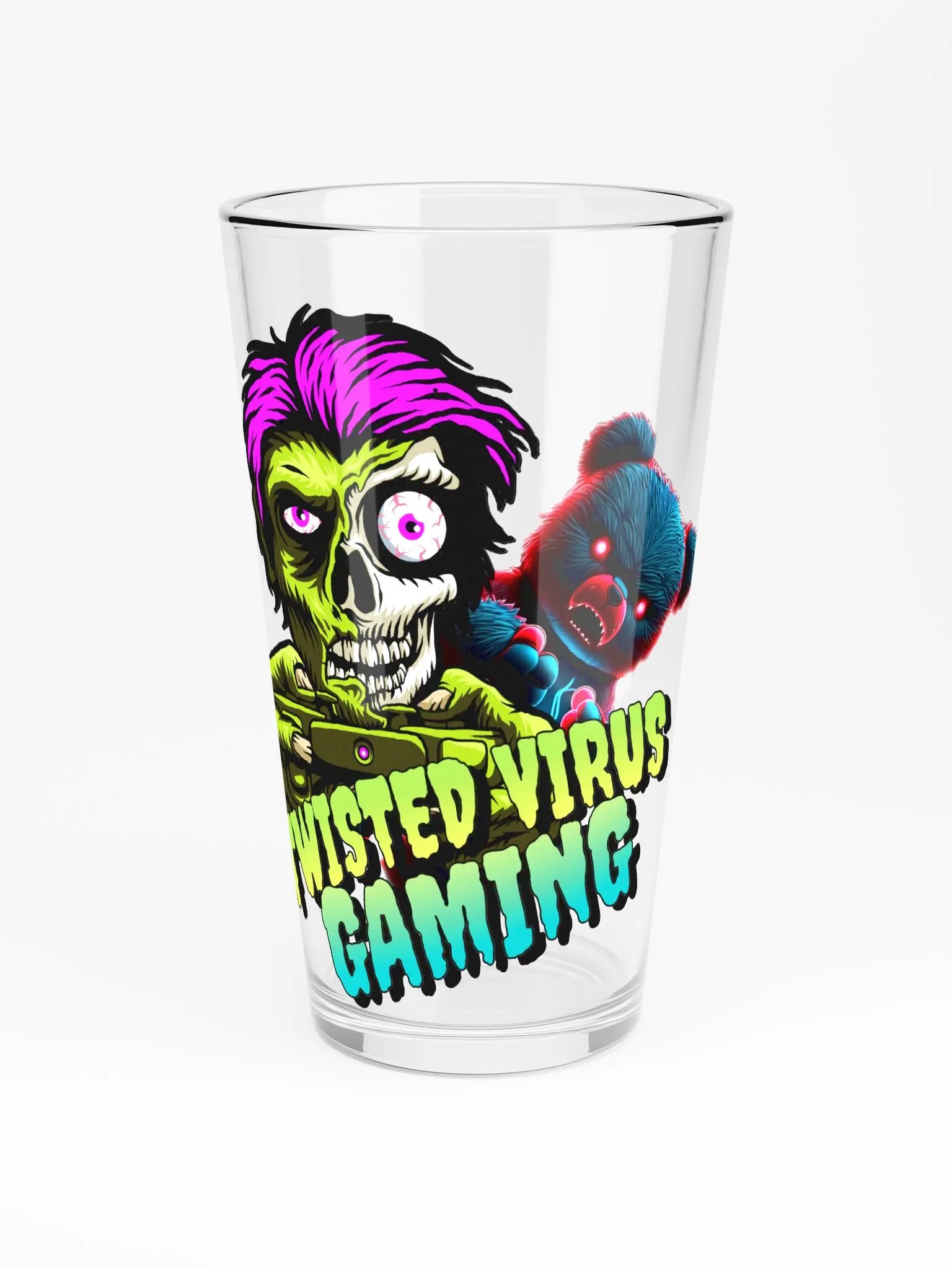 Twisted Virus Gaming: Teddy's Terror - shaker pint glass product image (4)