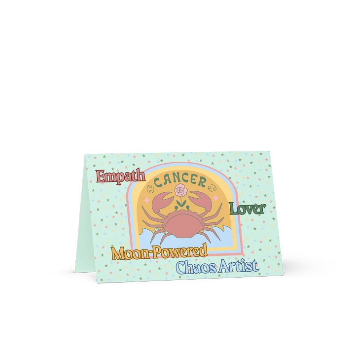 Cancer Zodiac 2025, Empath Lover Chaos, Greeting Card product image (1)
