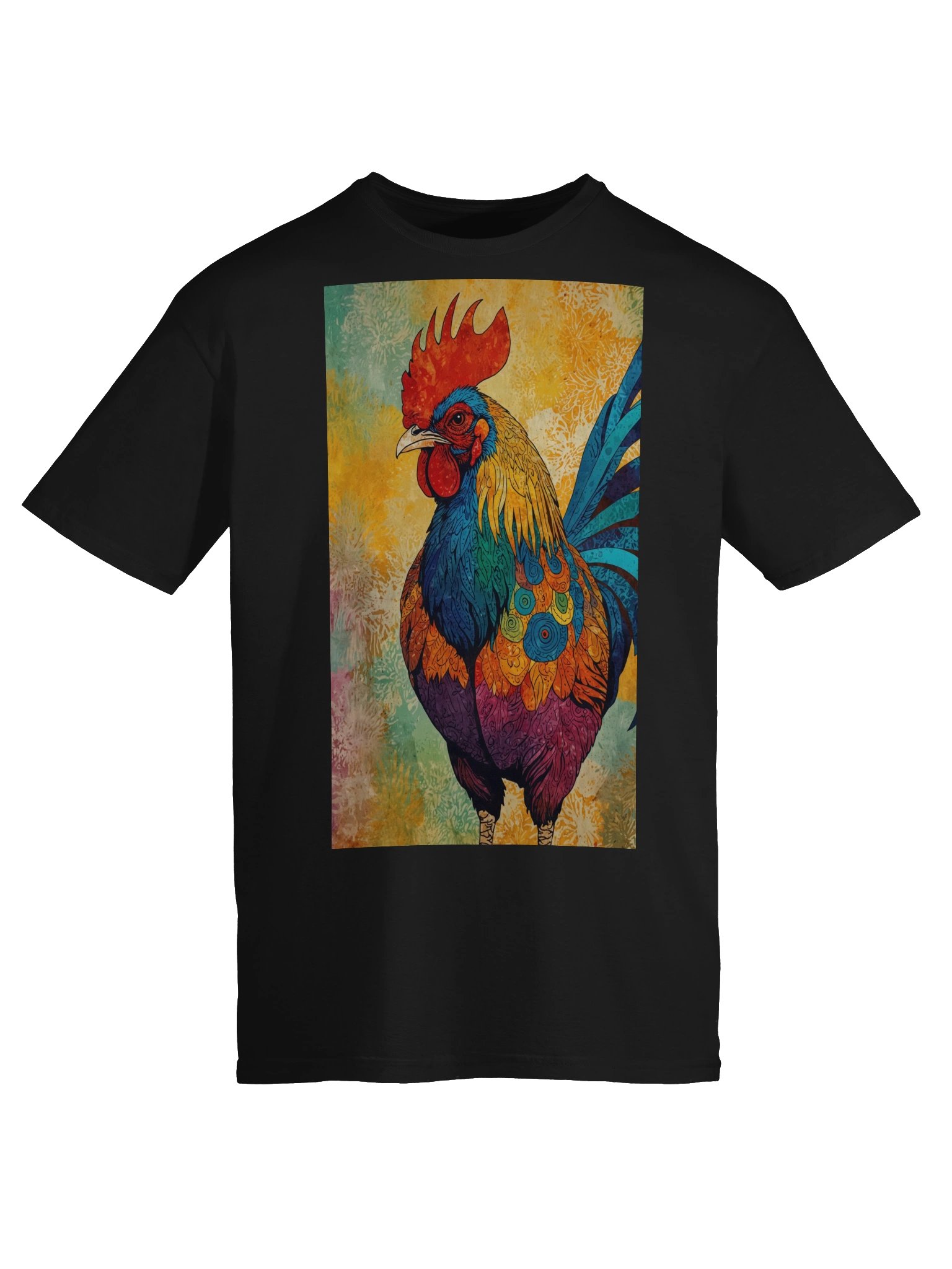 Colorful Rooster Floral Graphic Tee product image (27)