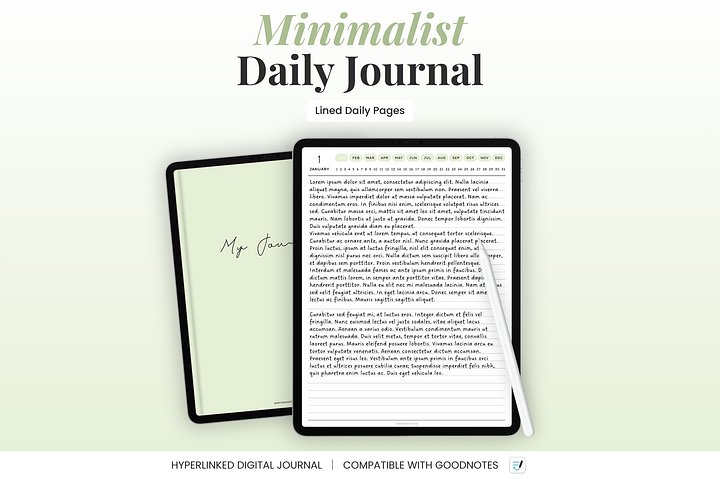 Digital Lined Journal - Green product image (1)