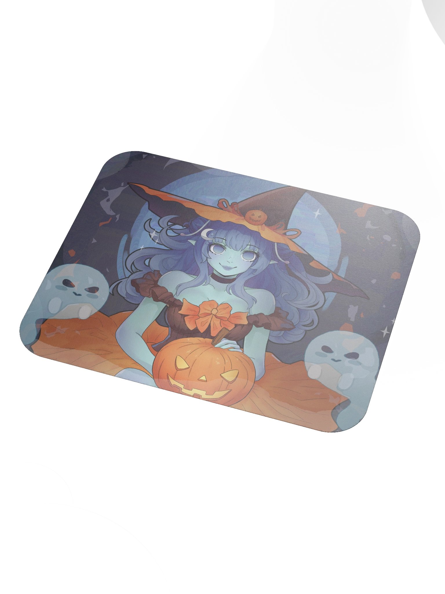 Starry Pumpkin Witch Standard Flat Mouse Pad product image (3)