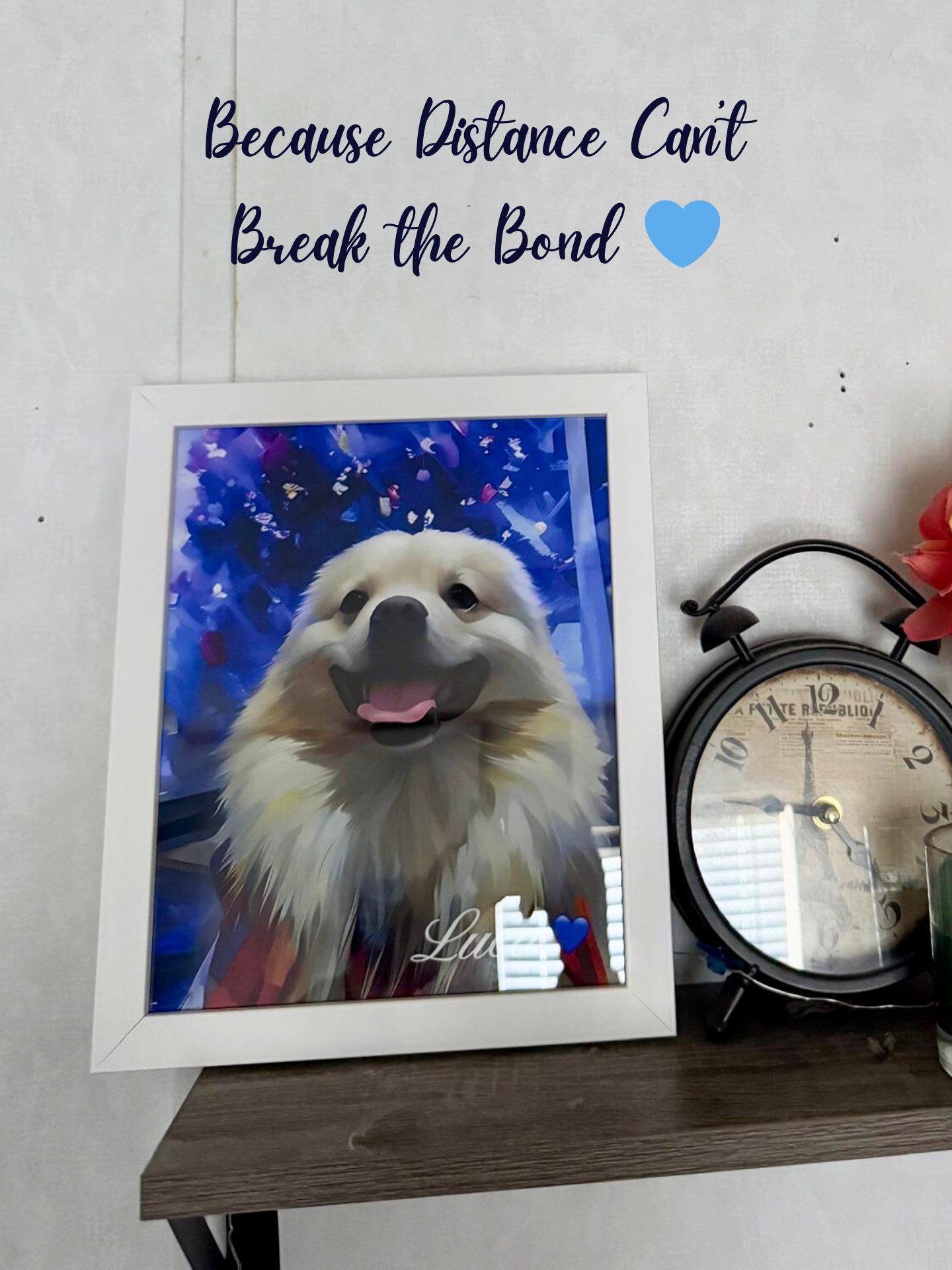 KNOW LUCA’S STORY💙 FRAMED PET ART / HIGH-QUALITY PRINT product image (1)
