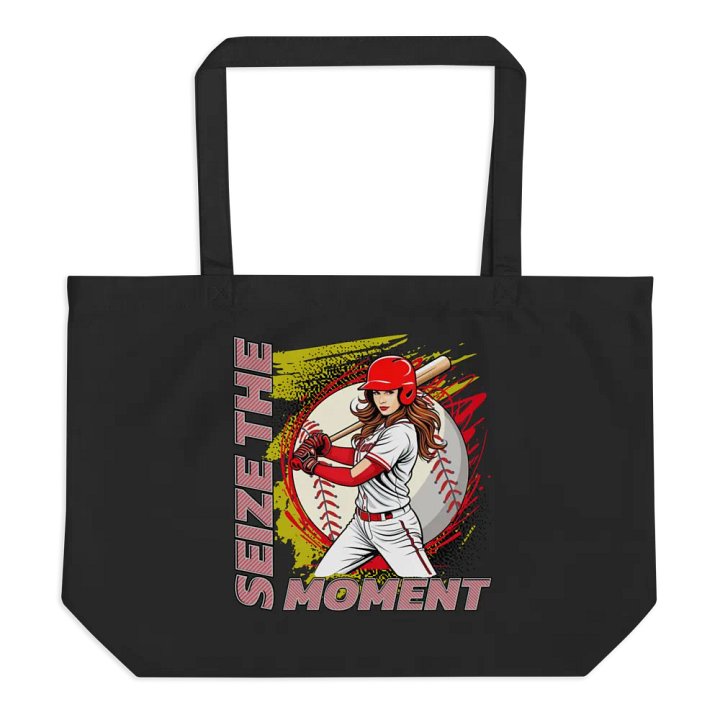 Seize the Moment Baseball Female Eco-Friendly Tote Bag product image (1)