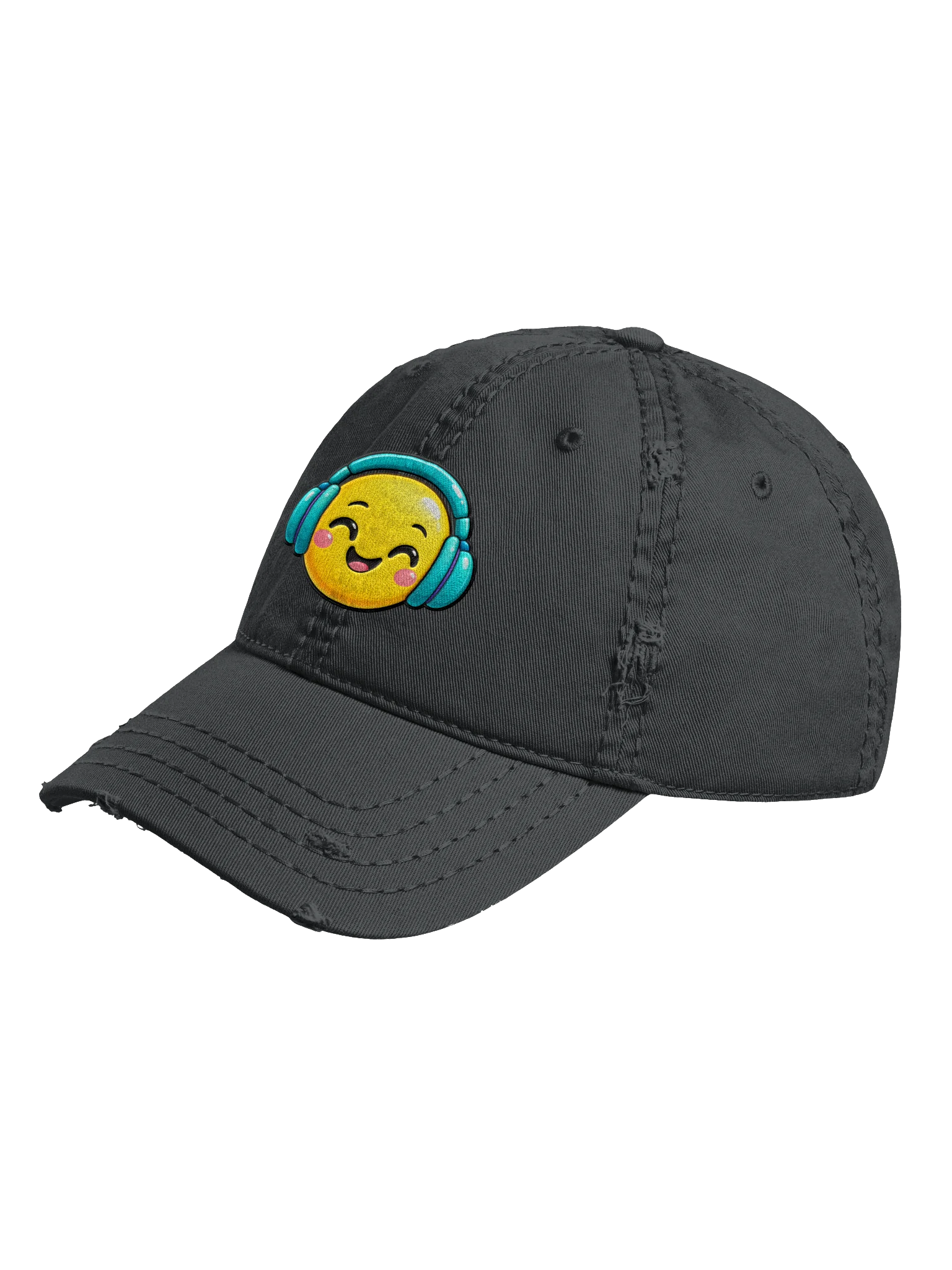 Smilo Chill Hat | Cute Embroidered Headphones & Smiley Face Cap product image (2)
