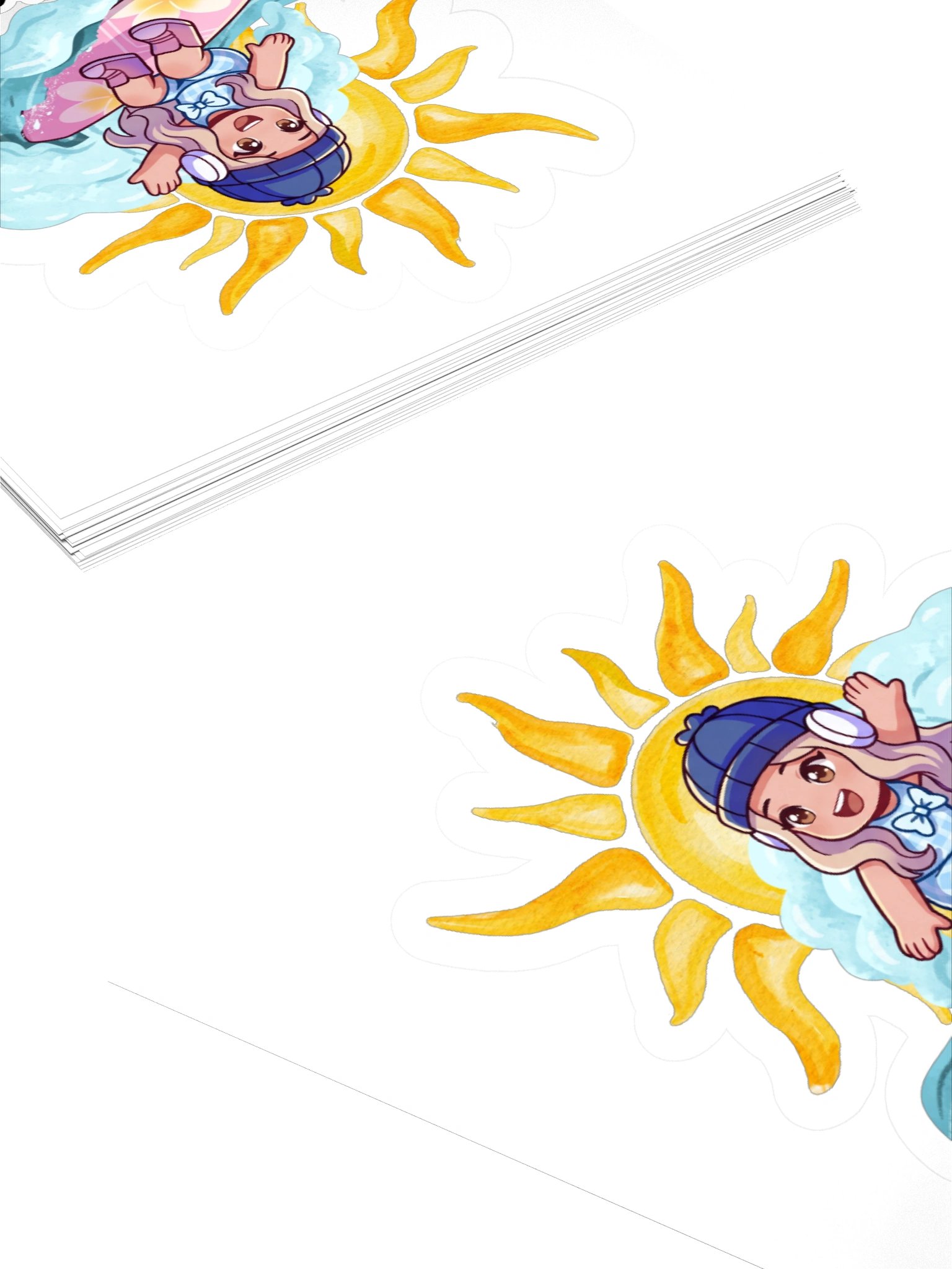 Surf Girl Kiss-Cut Sticker — #SUMMER by Aviella product image (12)