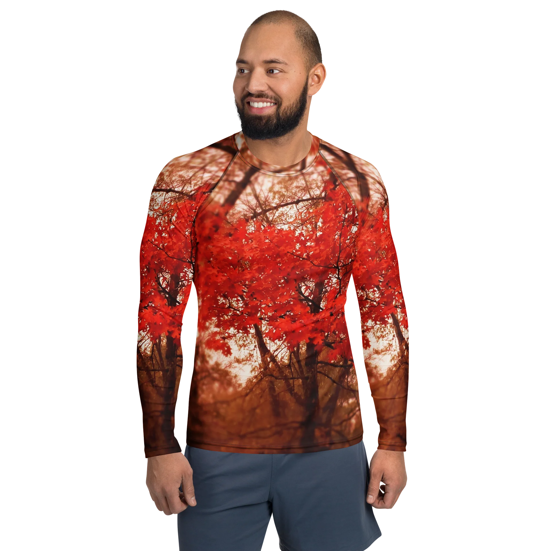 Crimson Leaves Rash Guard product image (1)