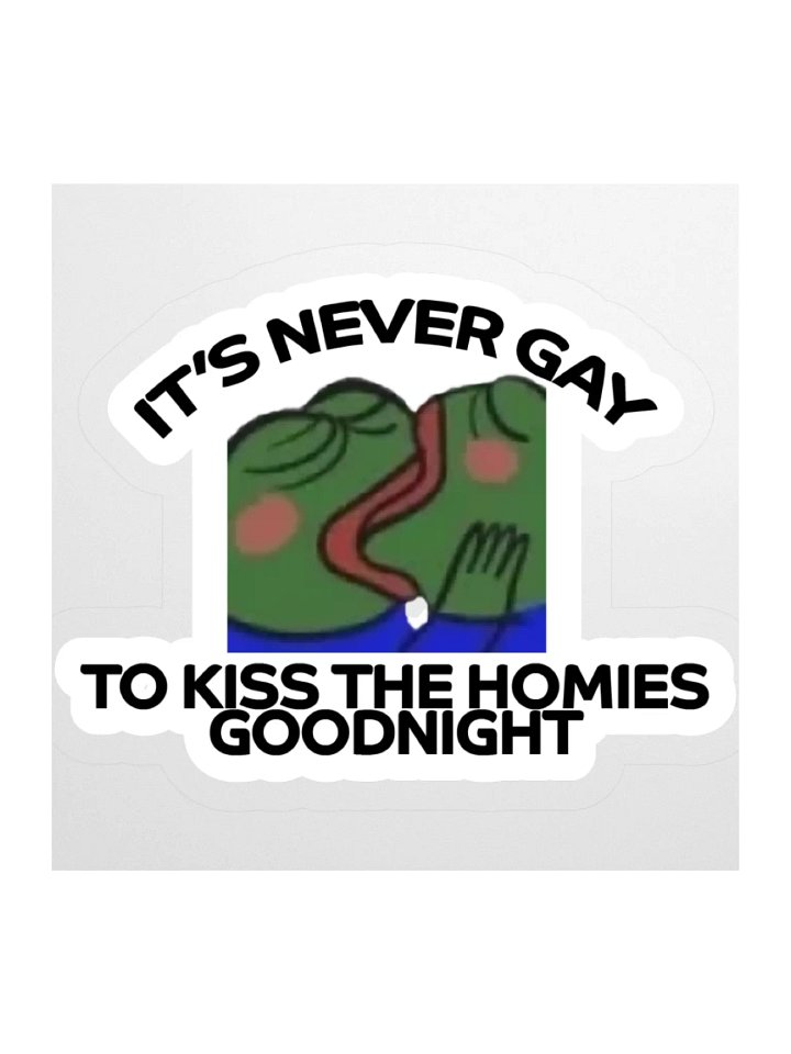 Never Gay To Kiss The Homies Sticker product image (1)
