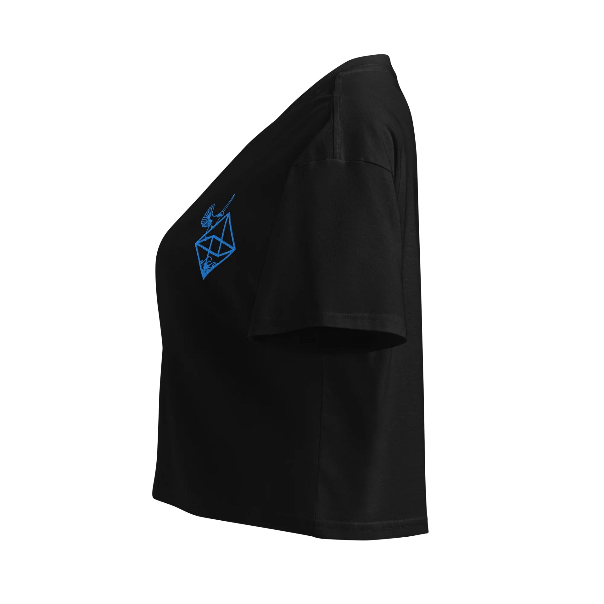 GONE Hello Dex Premium Embroidered Crop Tee product image (5)