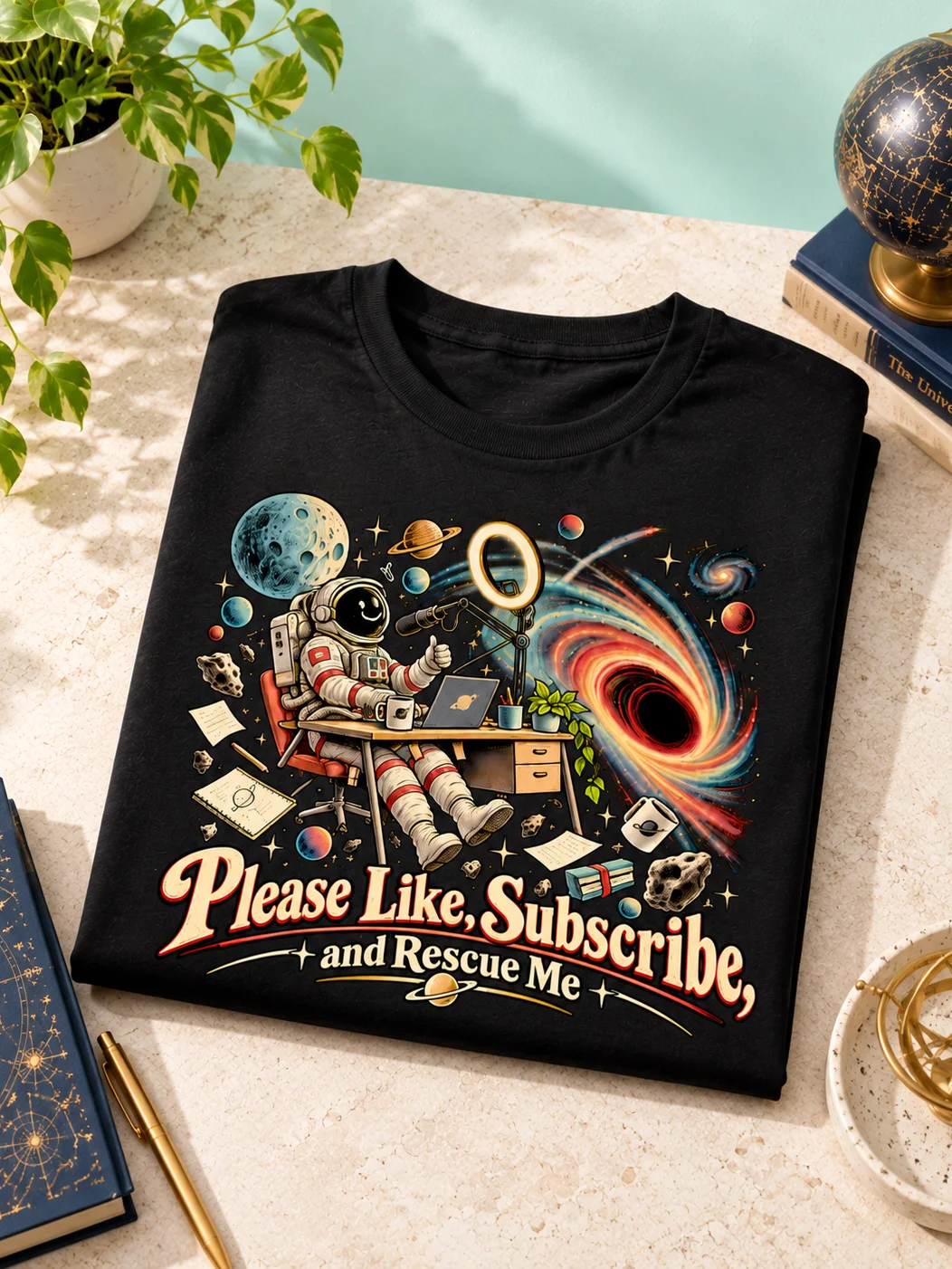 Please Like, Subscribe, and Rescue Me Astronaut T-Shirt product image (1)