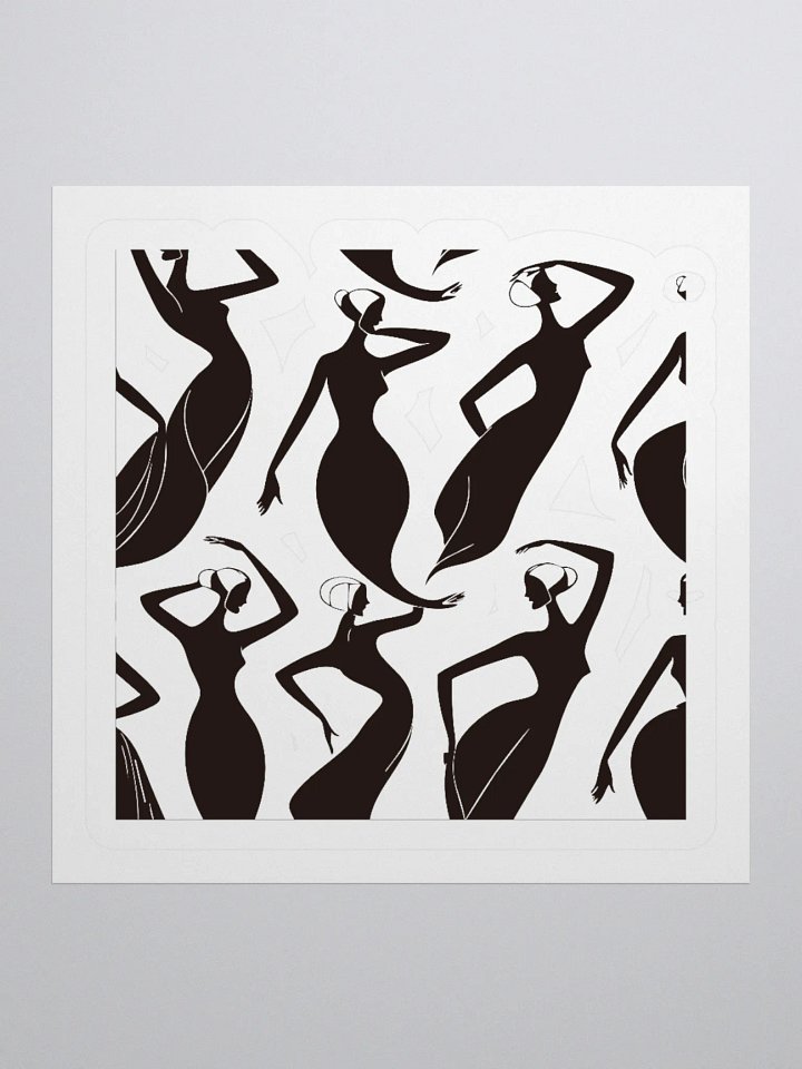 Abstract Female Silhouettes Kiss Cut Stickers product image (2)