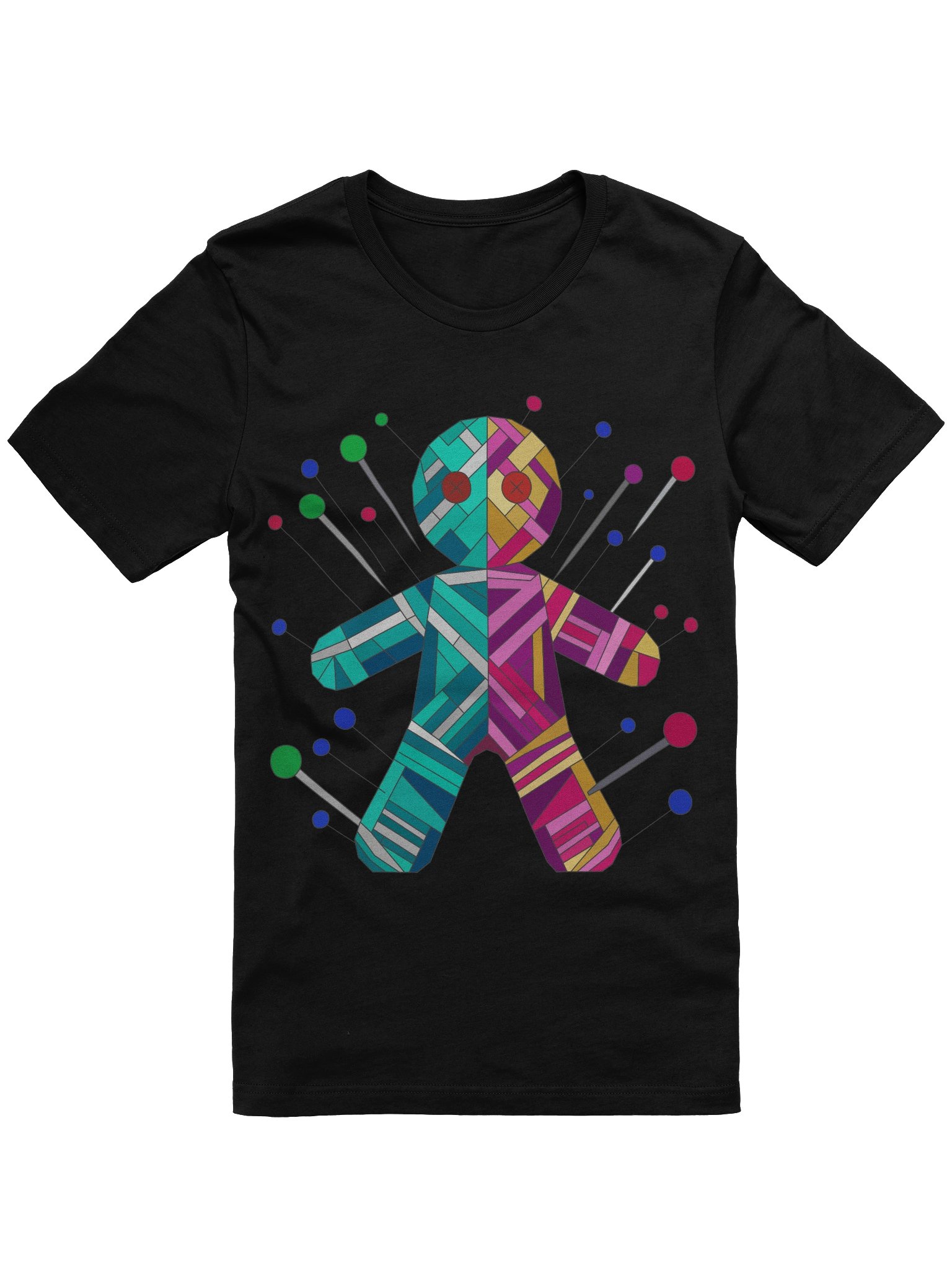 Geometric Voodoo Doll T-Shirt | Creepy Cute Graphic Tee product image (1)