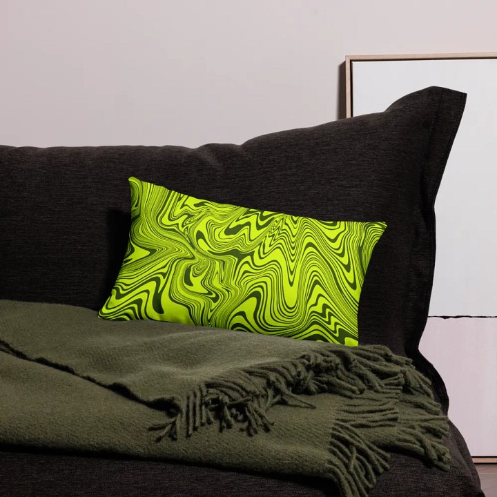 Premium Pillow Case - Abstract Yellow Swirls product image (1)