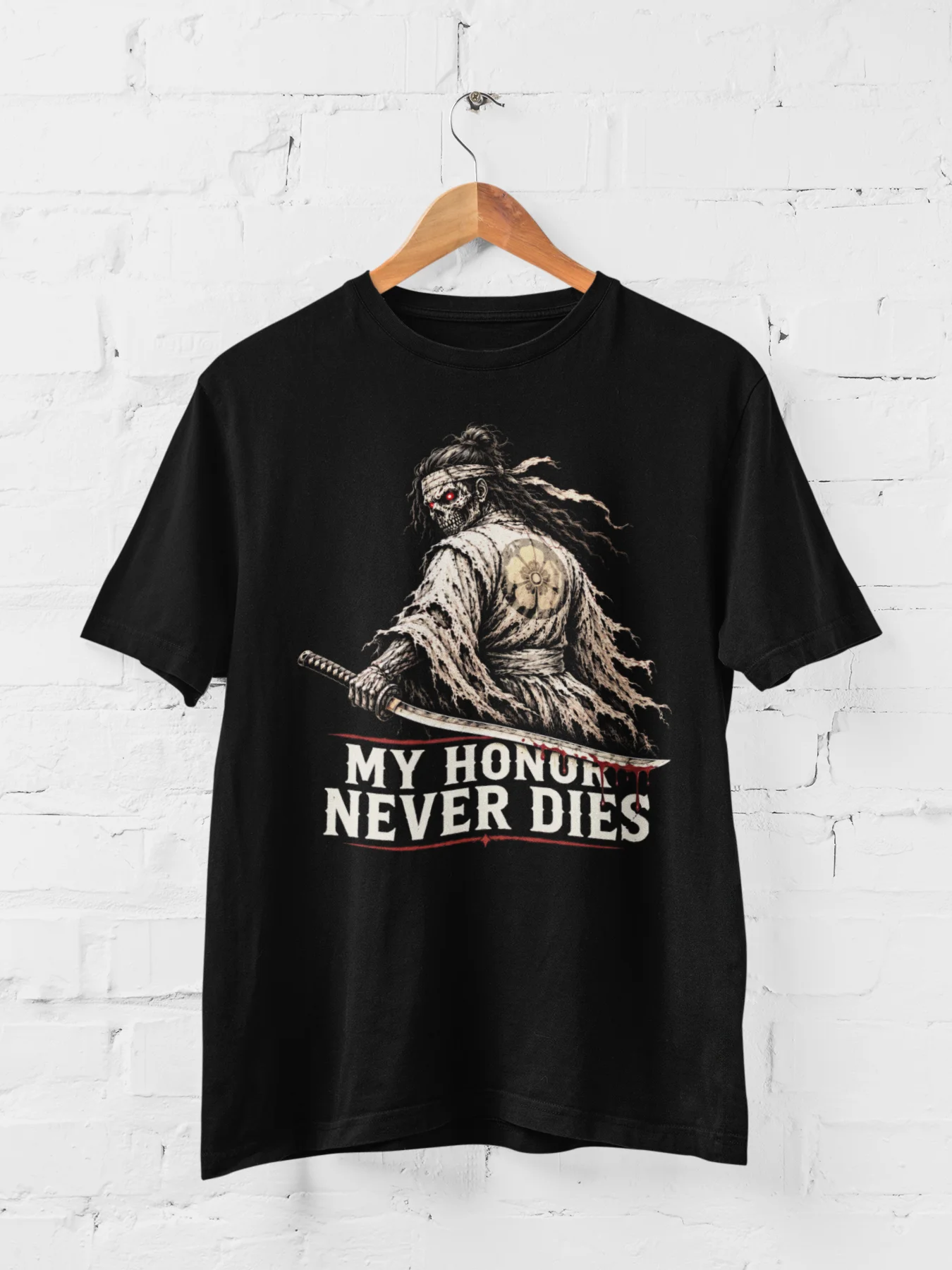 Samurai Zombie Halloween Tee product image (1)
