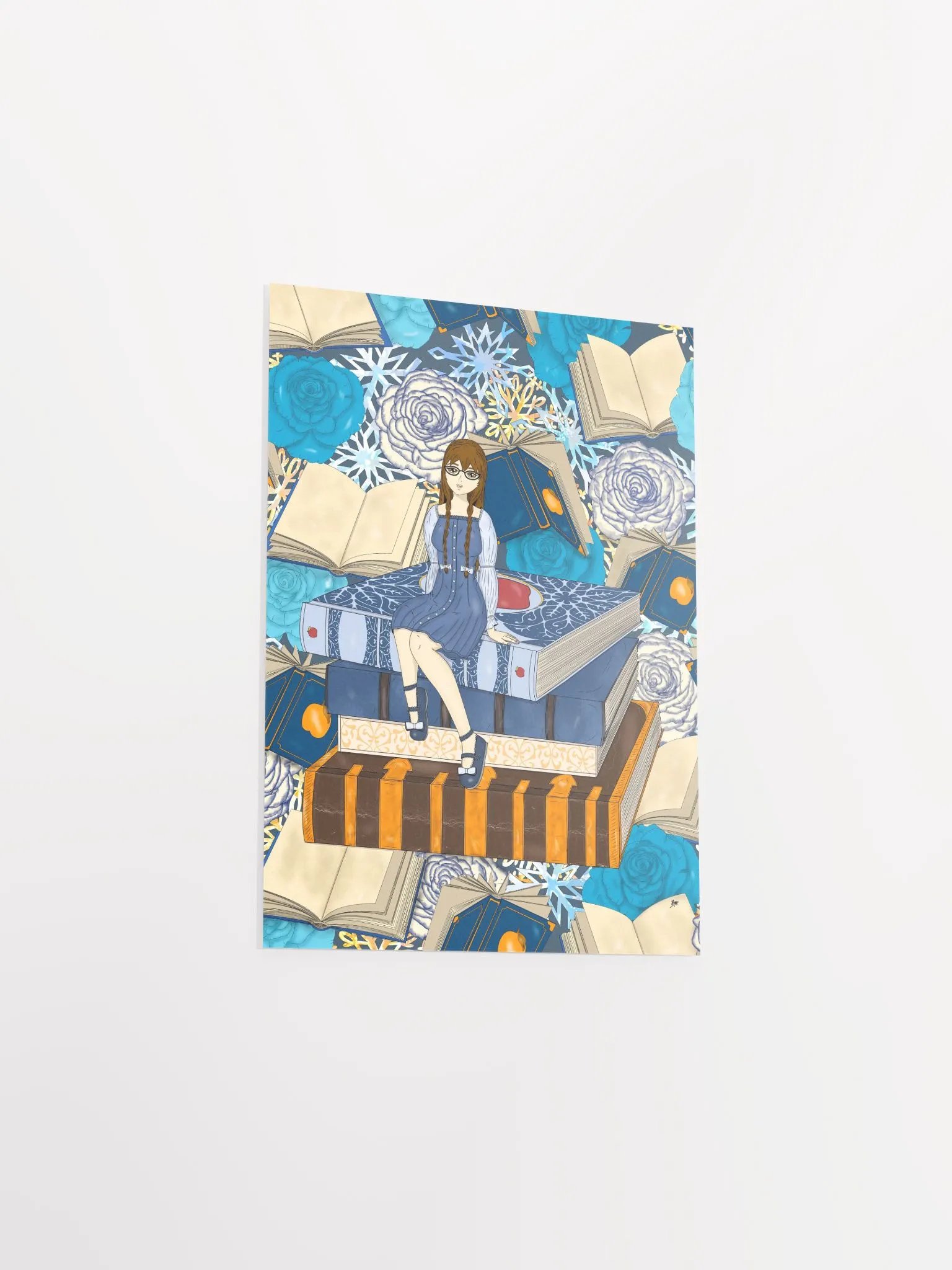 Whimsical Bookworm Poster product image (13)