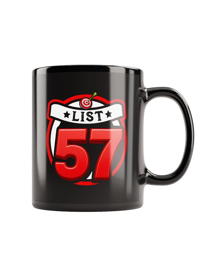 List 57 Black Mug Retro Sports Number Design Dartboard Emblem Ceramic Coffee Cup Printed Graphic Drinkware Unisex Kitchen Office Use product image (1)