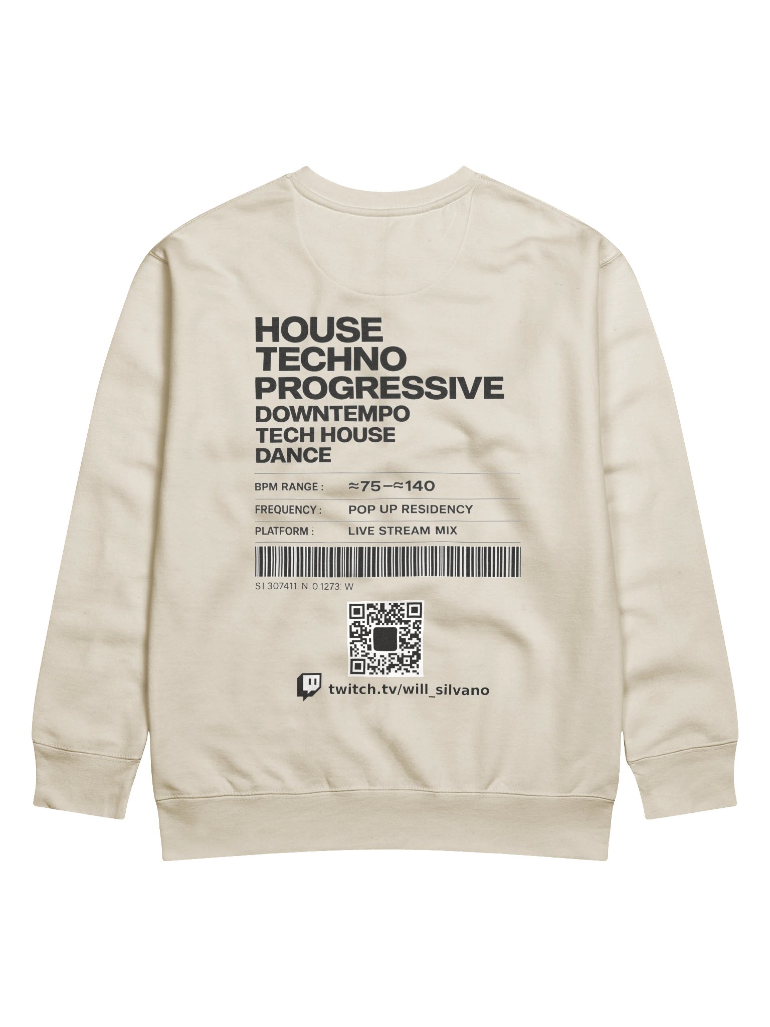 sweater printed logo black product image (4)
