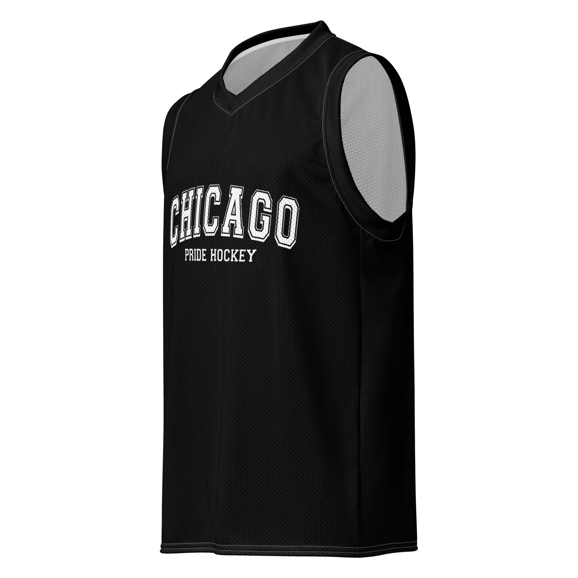 Chicago Pride Hockey Mesh Varsity Tank Top (Black Version) product image (1)