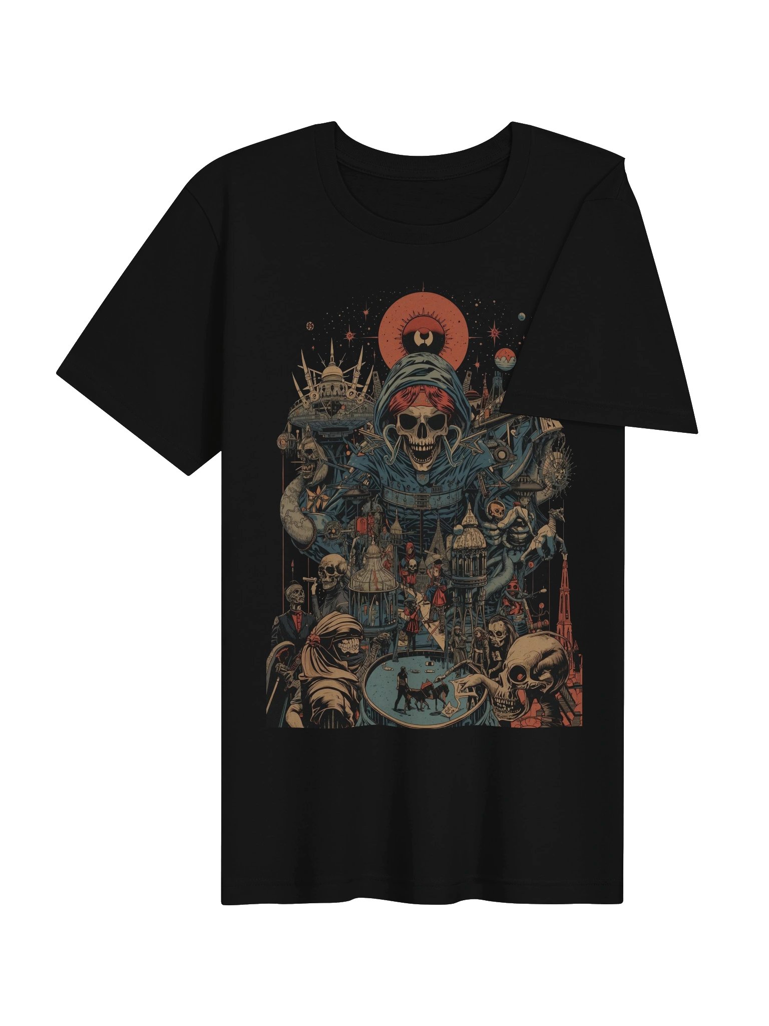 Crimson Sun Skullscape Lightweight T-Shirt product image (7)