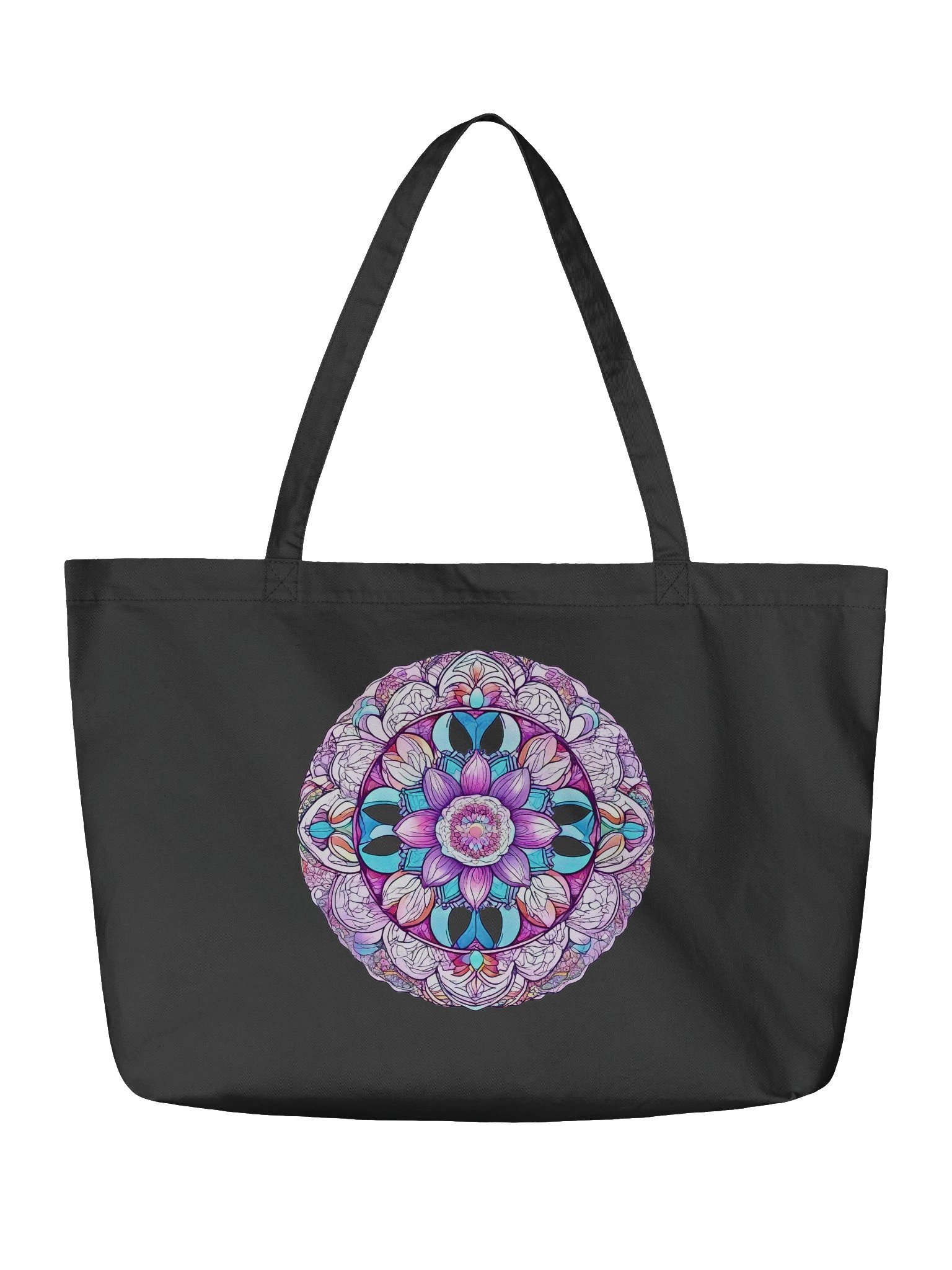 Moonlit Garden Mandala - Eco-conscious Organic Cotton Totes product image (3)