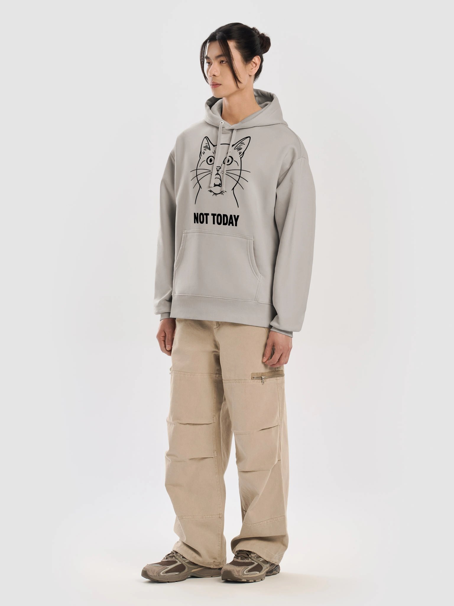 Black Cat Not Today – Funny Cat Hoodie – Light Edition product image (3)