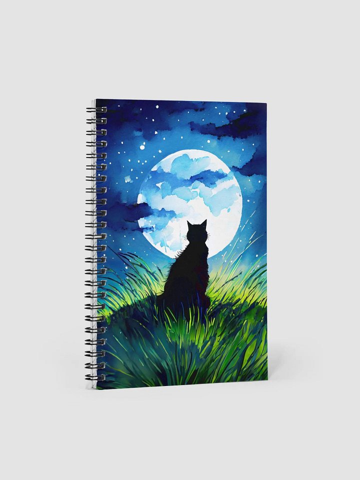 A Cat Sings To The Moon Spiral Notebook product image (1)