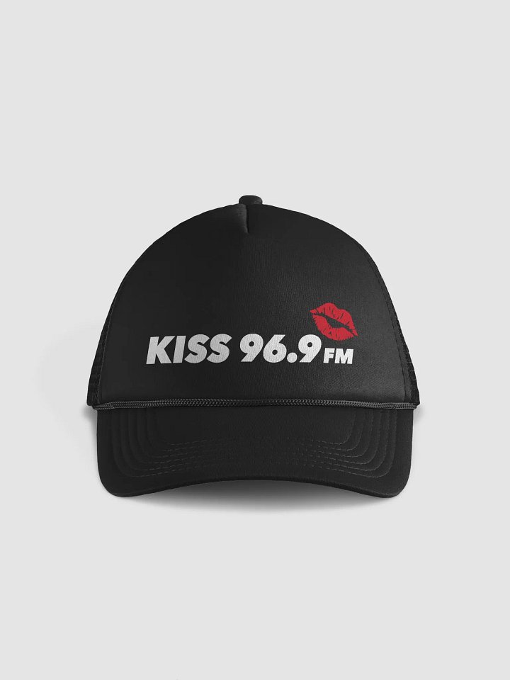 Kiss 969 logo black trucker hat product image (1)