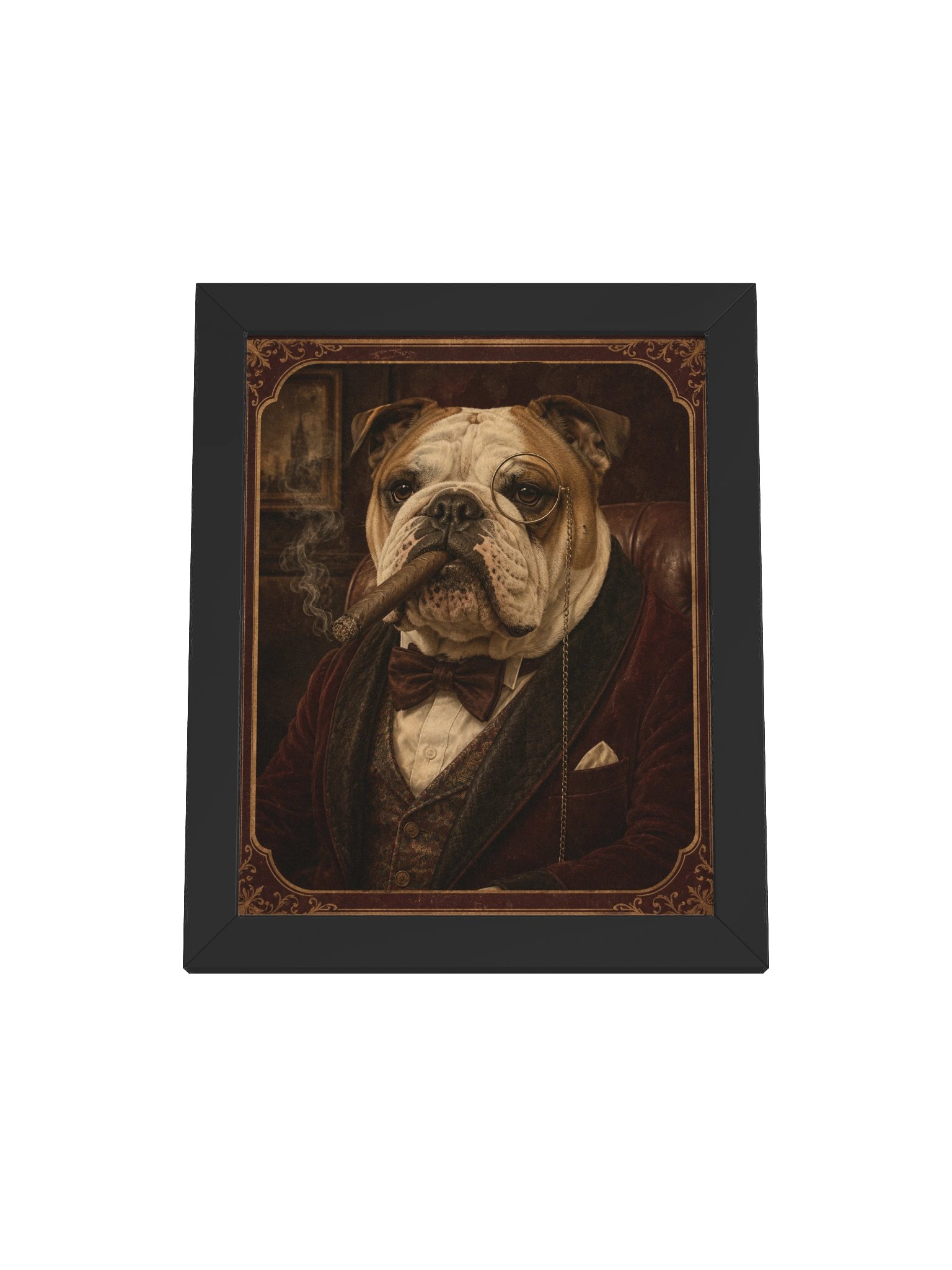 Vintage Gentleman Bulldog Framed Poster product image (1)