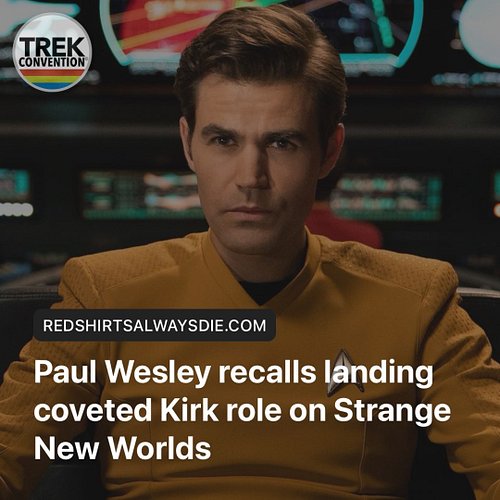 Paul Wesley recalls landing coveted Kirk role on Strange New Worlds 
https://trkcon.in/ST-SNW 

#StarTrek60  #STLV26 #Strange...