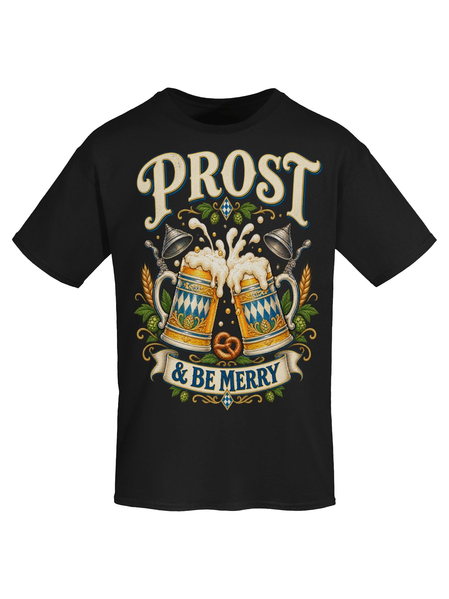 Prost & Be Merry Oktoberfest Beer Steins Vintage Tee product image (50)