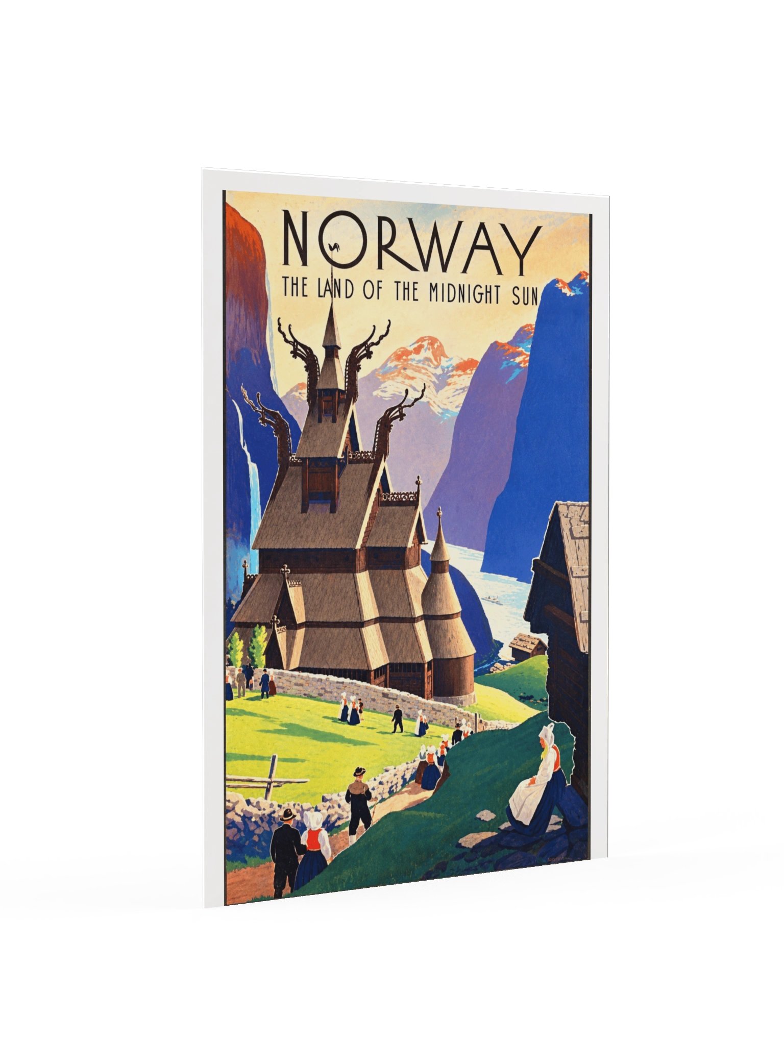 Norway Midnight Sun Vintage Travel Poster product image (10)