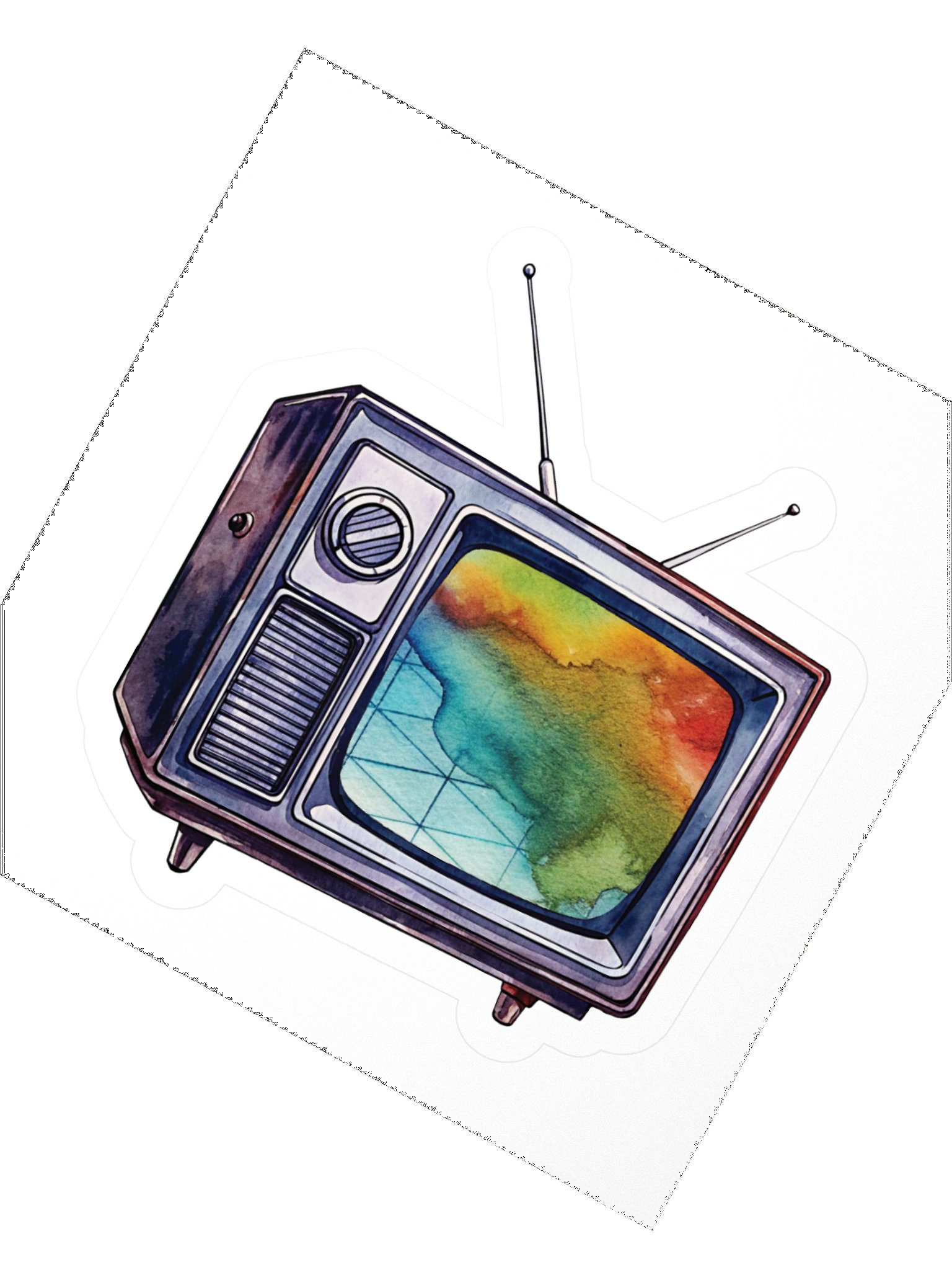 Graynoise Color Grid TV Logo Vinyl Sticker product image (4)