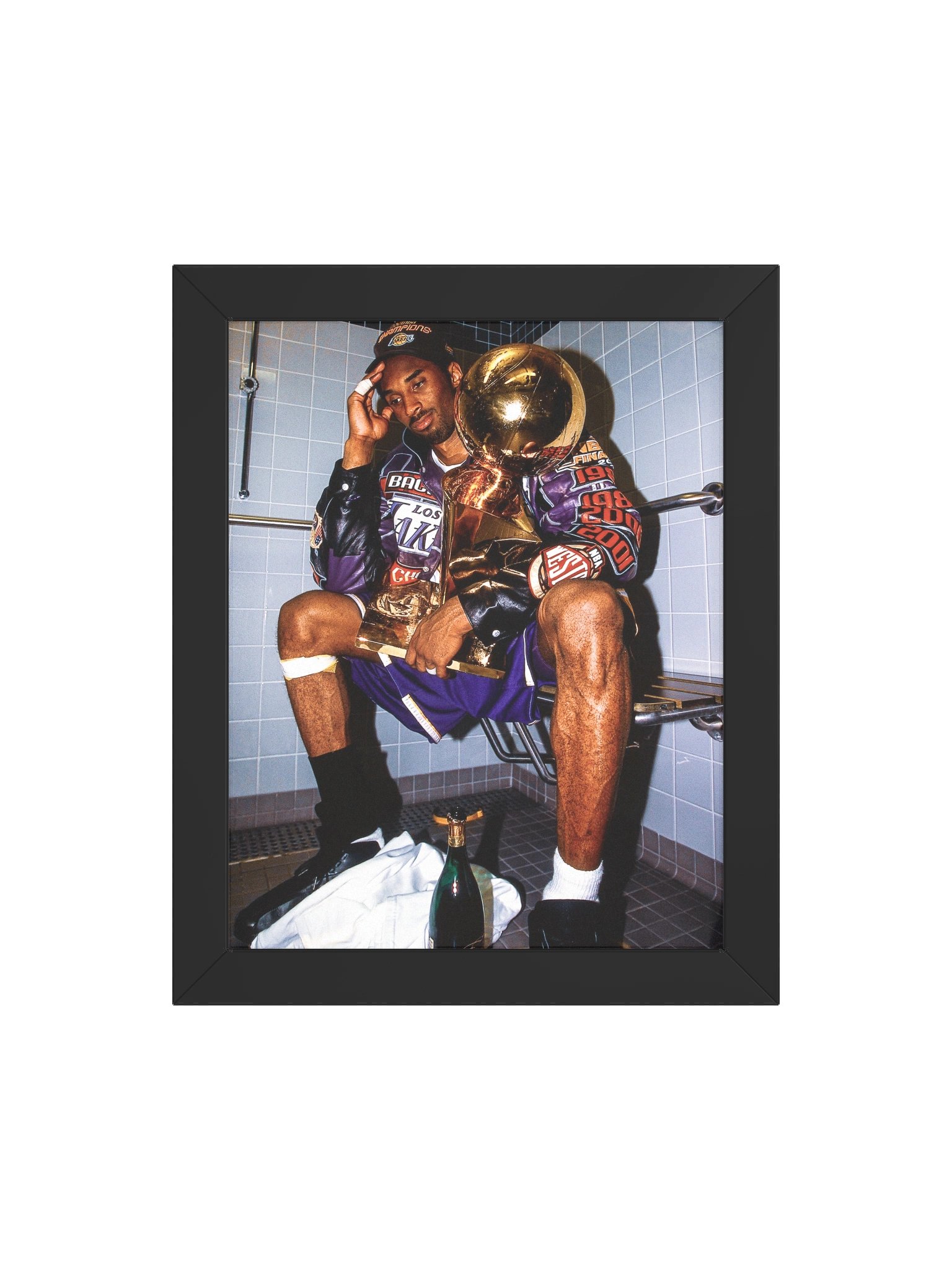 Kobe Bryant Iconic 2001 NBA Championship Locker Room Framed Poster product image (60)