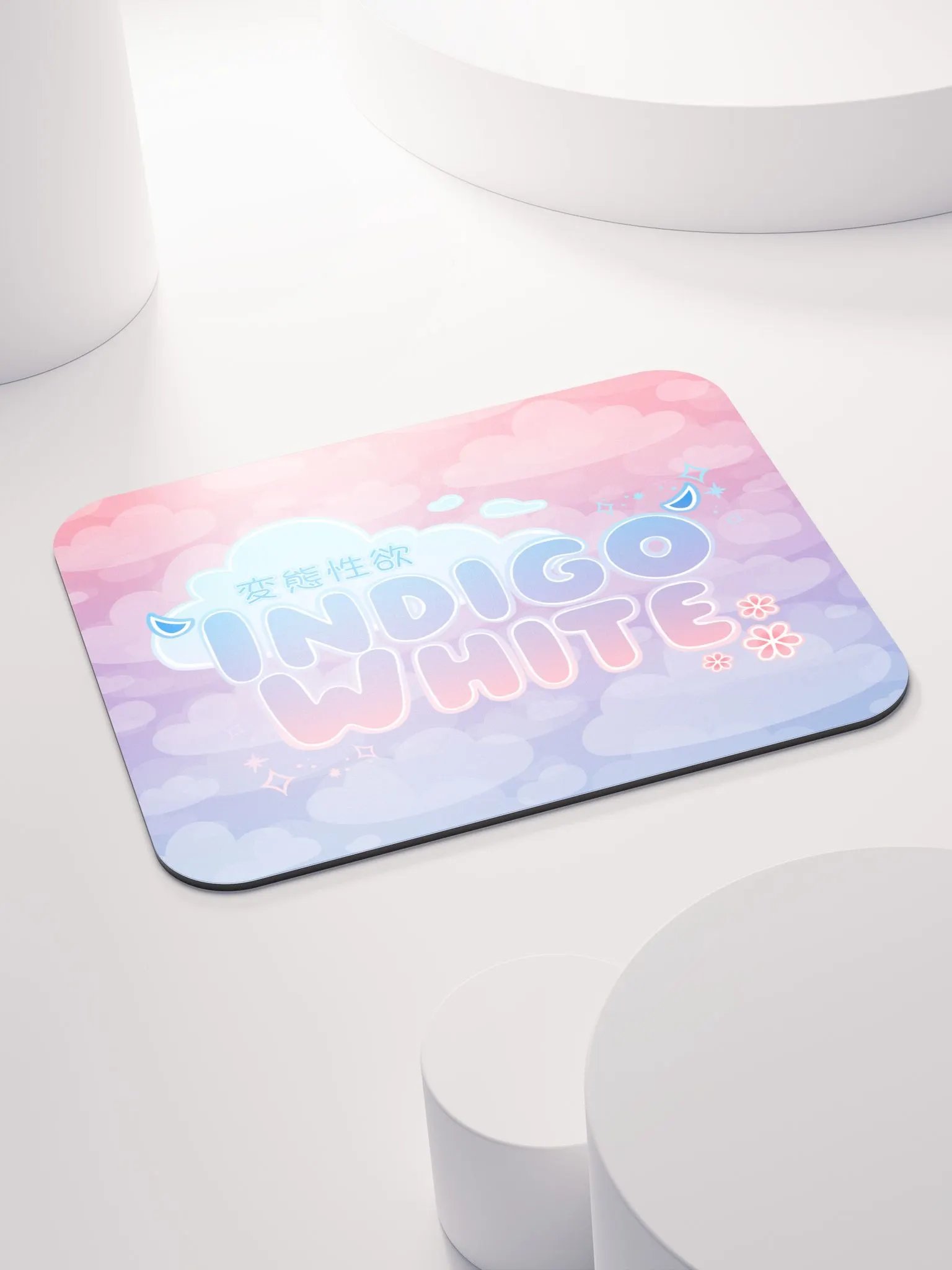 Indigo White Logo Mousepad product image (4)