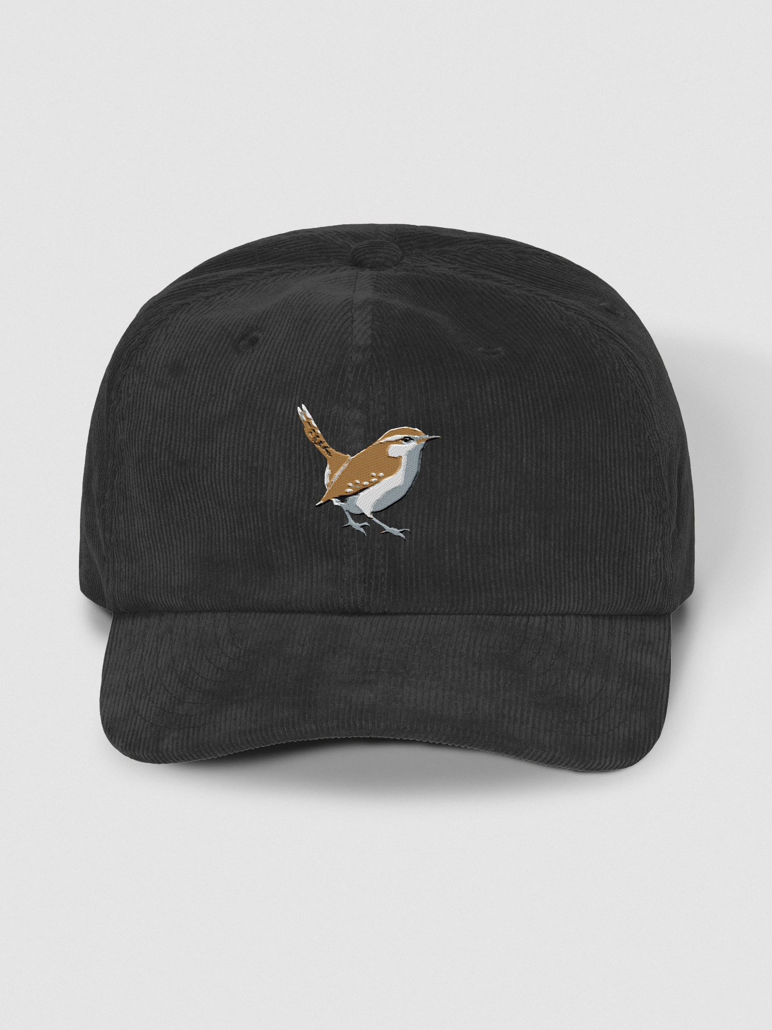 Carolina Wren Embroidered Elegance Corduroy Dad Hat product image (4)