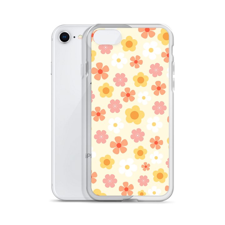 Multi-colored flowers Clear iPhone Case product image (55)
