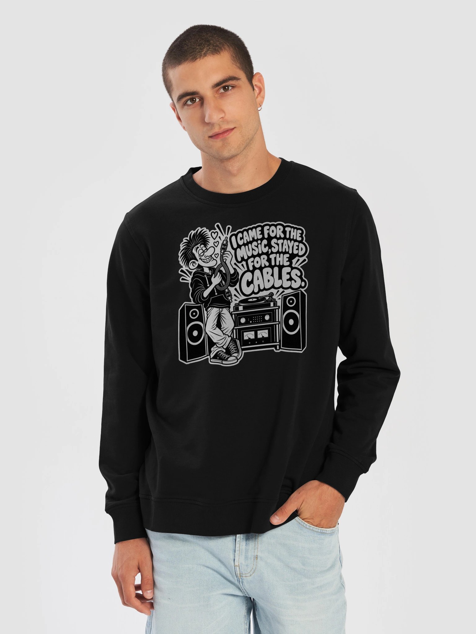 I Came For The Music, Stayed For The Cables - Sweater product image (5)