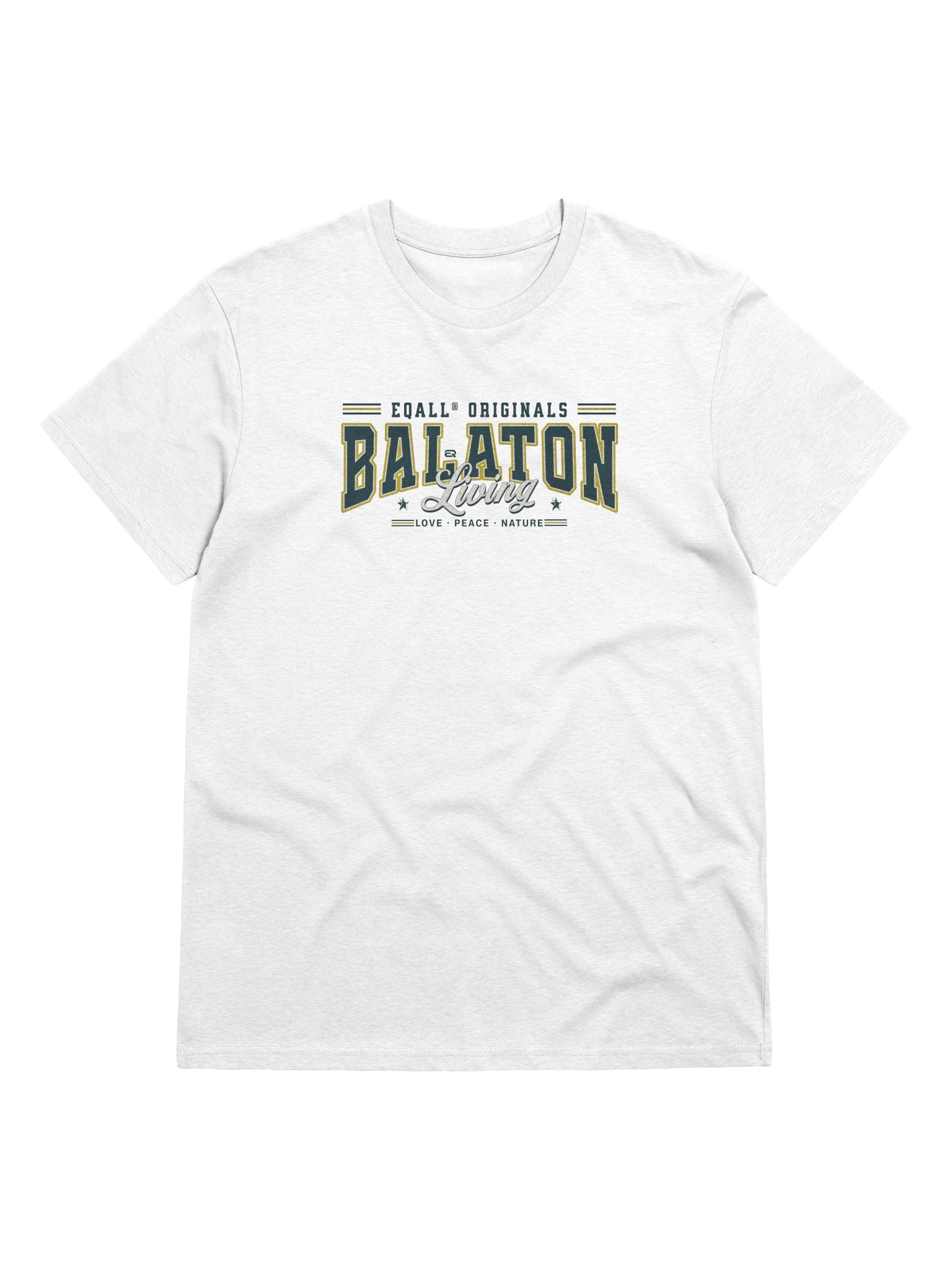 EQALL® Originals BALATONIQ Love Nature Organic Unisex ECO Tee / White Yellow Green product image (1)