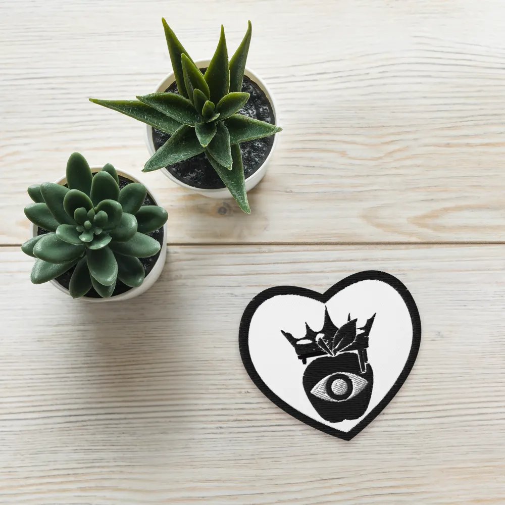 Crowned Apple (Black) ✦ Embroidered Patches product image (4)