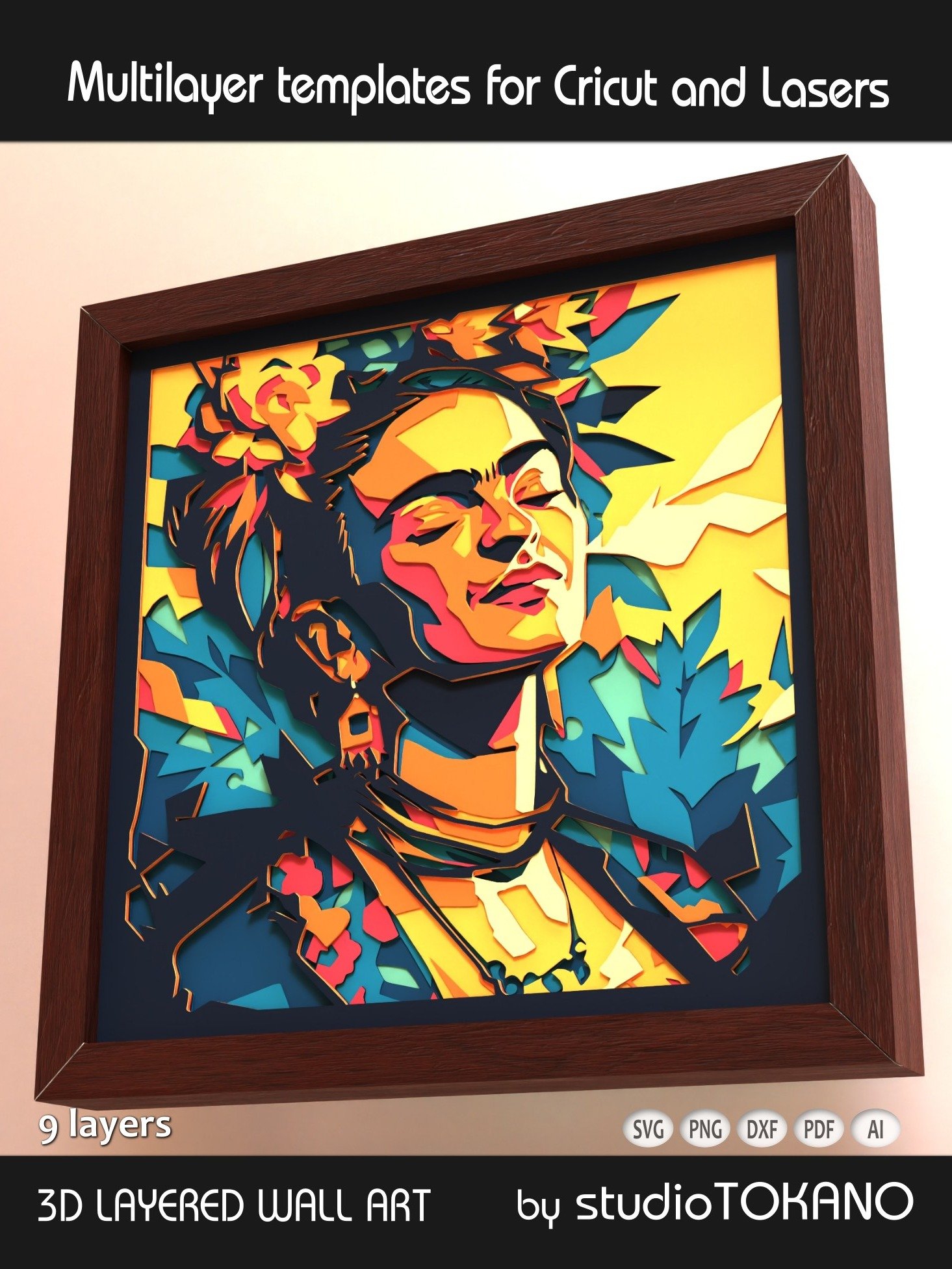 Frida Shadow box SVG product image (6)