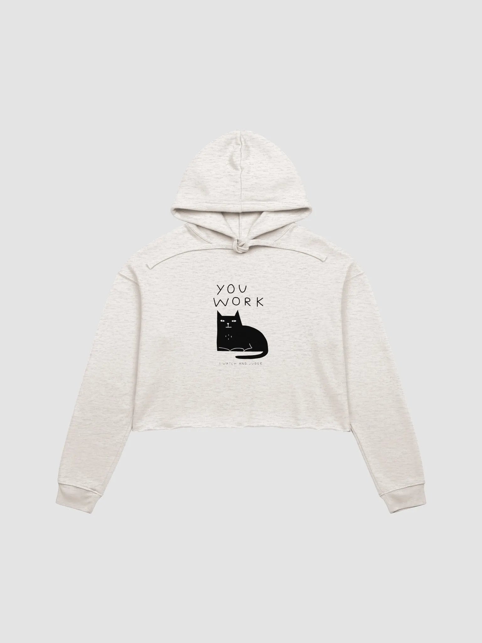 Judgmental Cat Crop Hoodie product image (3)
