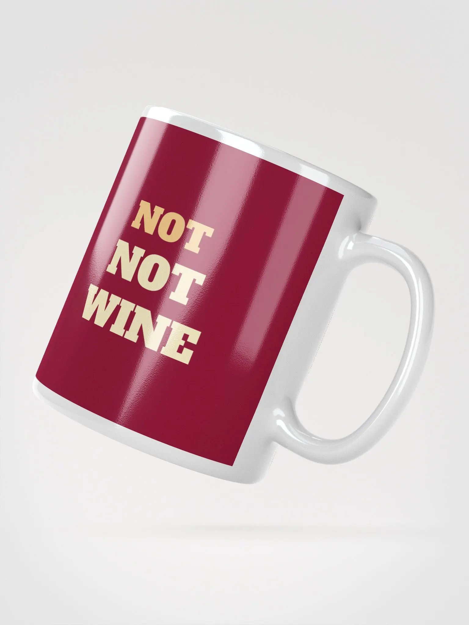 Breakfast Wine - Not Not Wine Ceramic Mug - Whimsical 11 oz or 15 oz Beverage Cup product image (3)