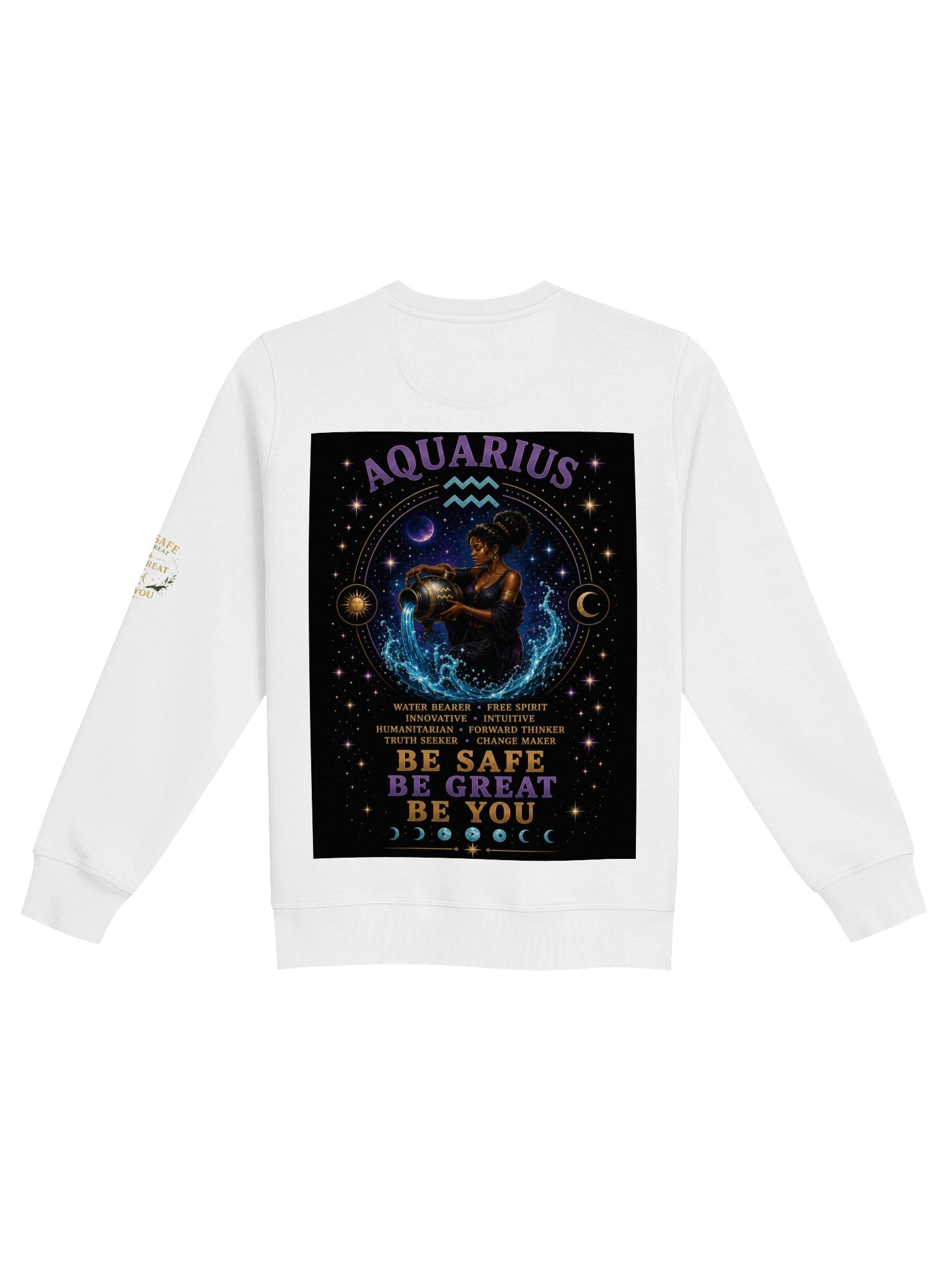 Aquarius For the visionaries. Innovative. Independent. Humanitarian. Aquarius isn’t afraid to think differently. 🌊 Be Safe. Be Great. Be You. product image (6)