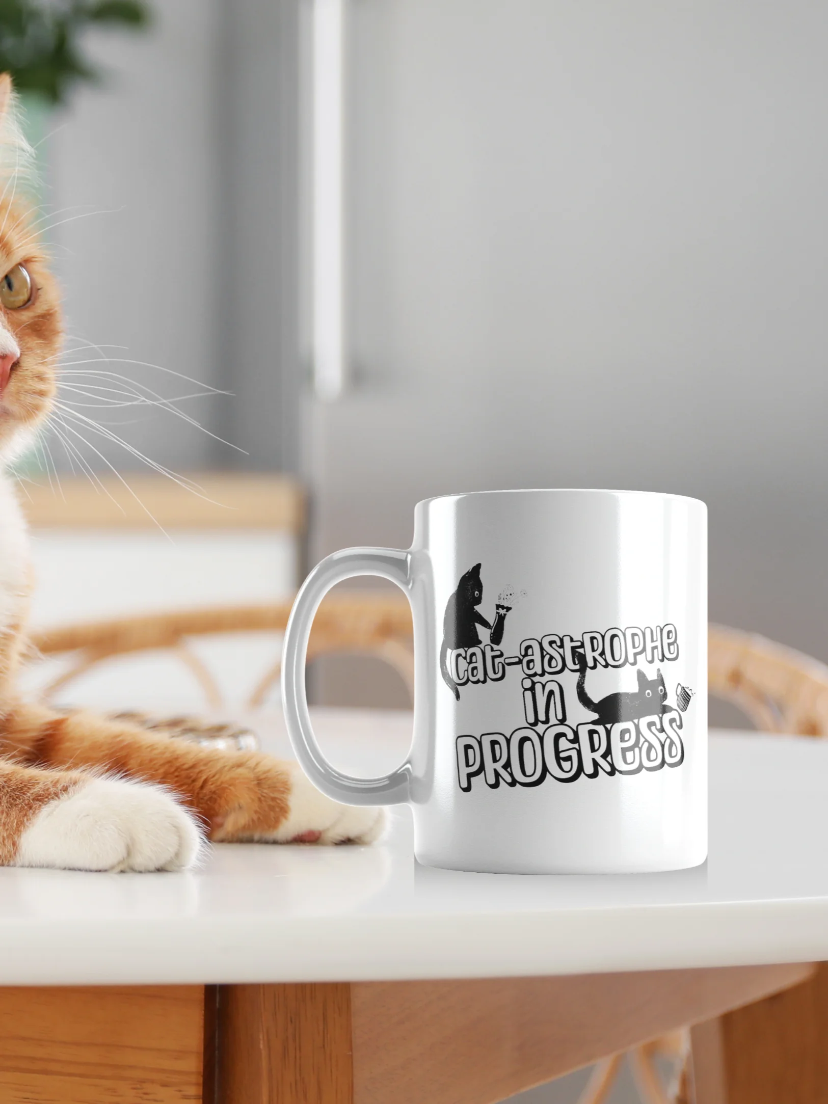 “Cat-astrophe in Progress” Cat Mug product image (1)