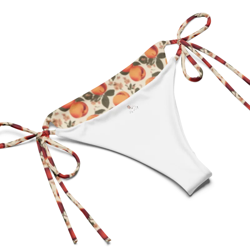 Sun-Ripened Peach Garden – Recycled All-Over Print String Bikini product image (9)