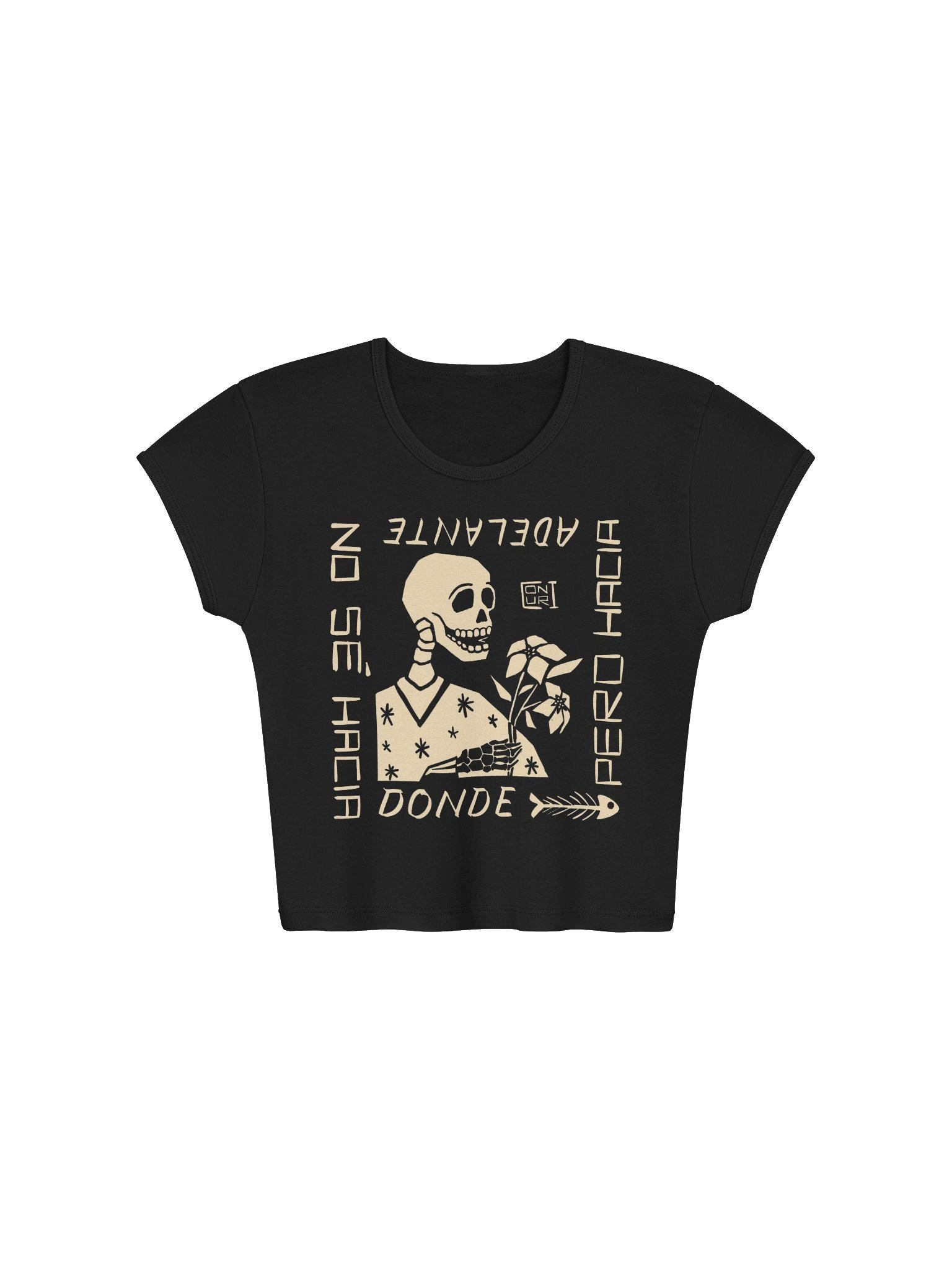 Hacia Adelante Graphic Baby Tee product image (2)