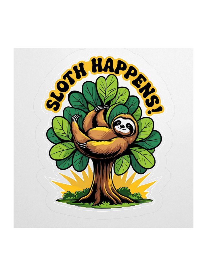 Sloth Happens! Kiss Cut Sticker product image (1)
