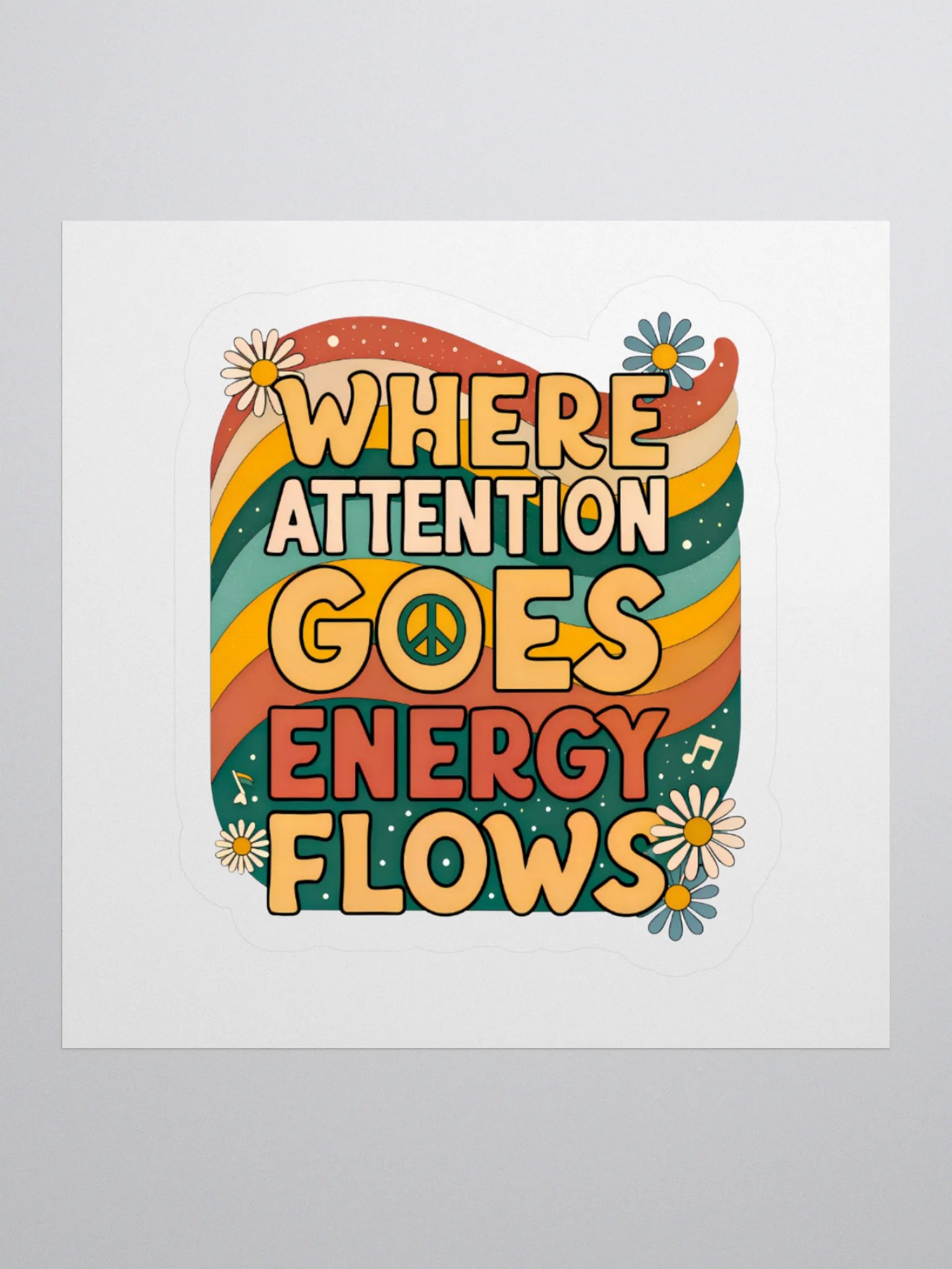 Energy Flows Kiss Cut Sticker product image (2)