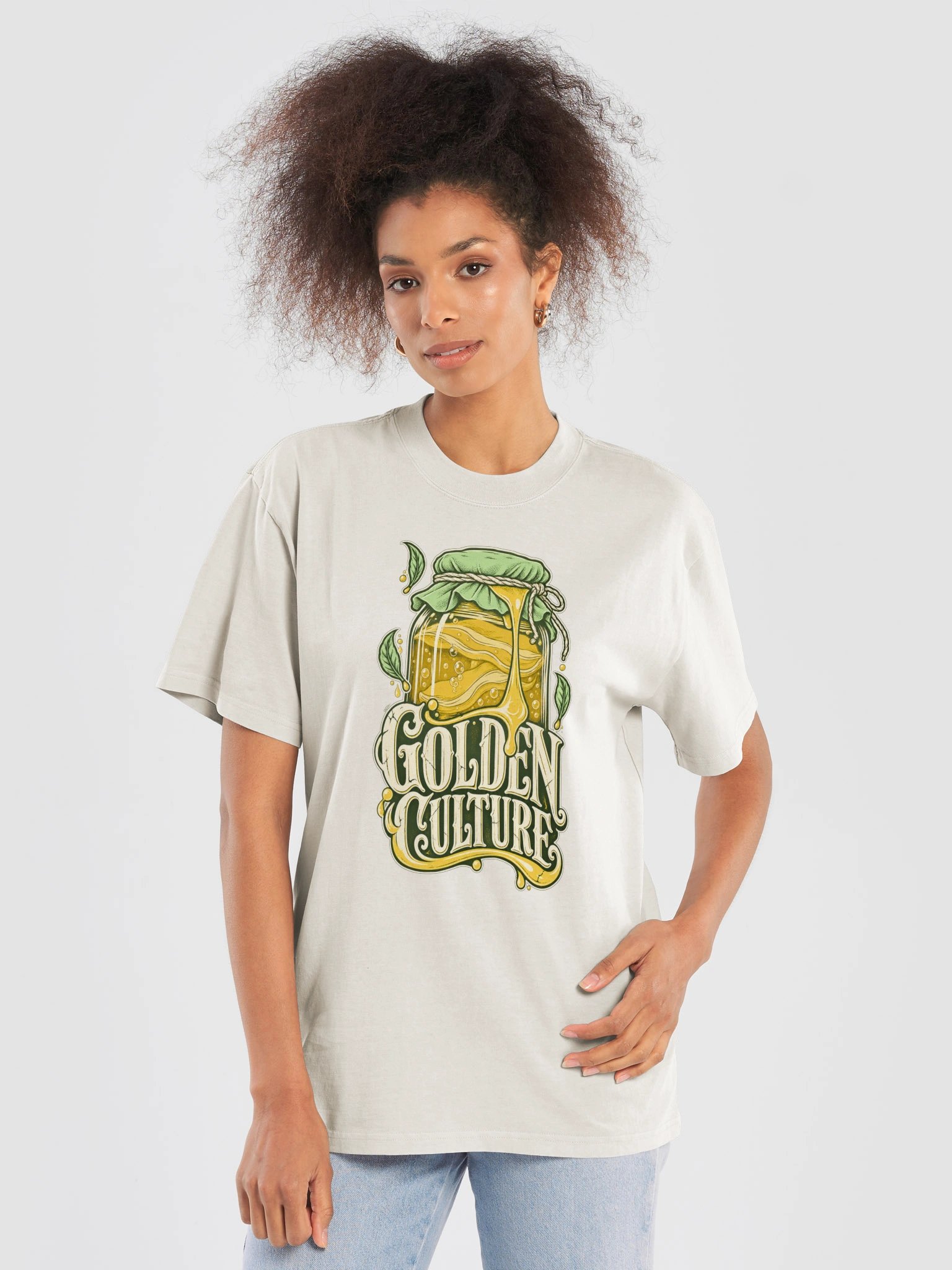 GOLDEN CULTURE — Unisex Oversized Kombucha Graphic T-Shirt product image (5)